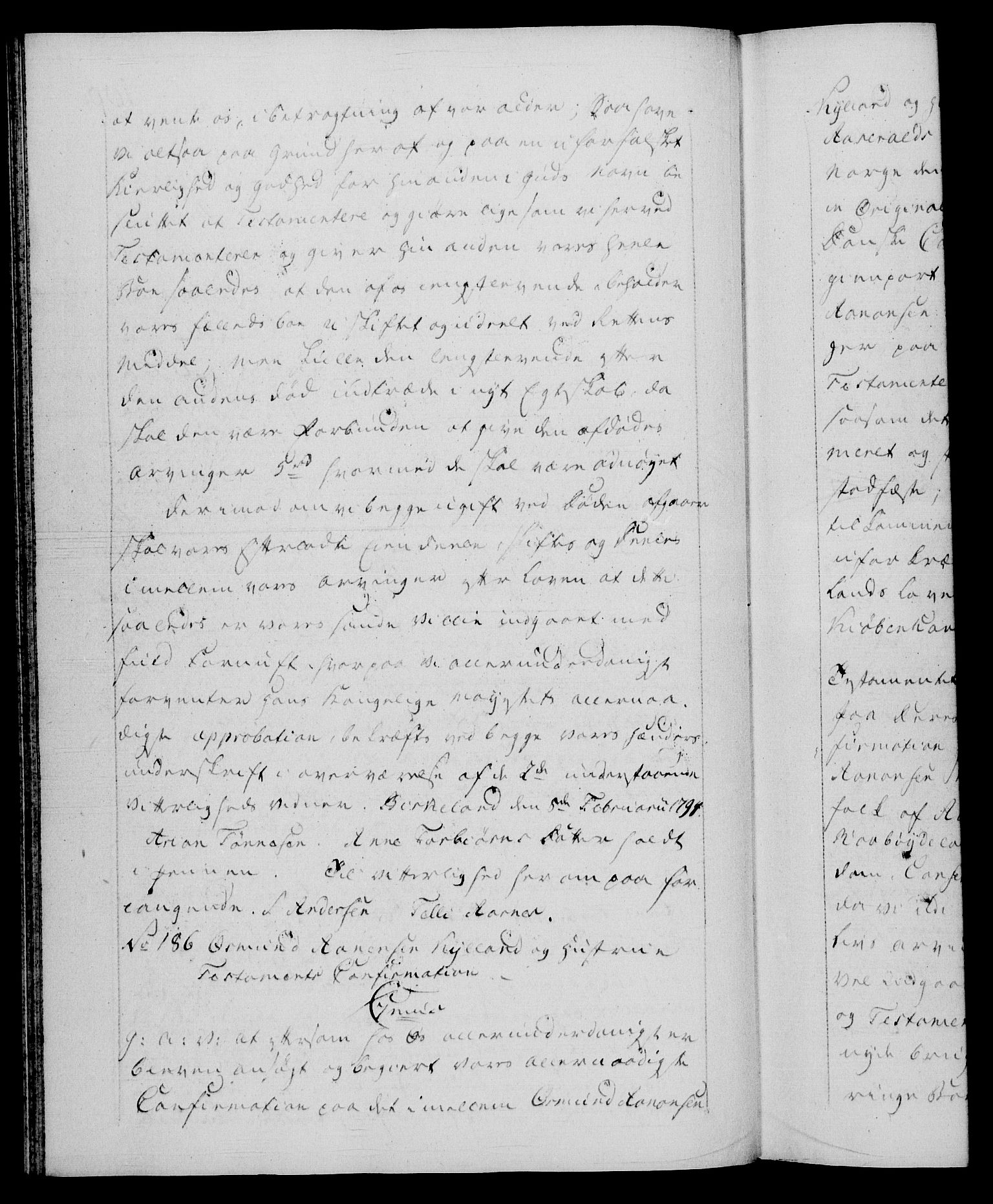 Danske Kanselli 1572-1799, AV/RA-EA-3023/F/Fc/Fca/Fcaa/L0055: Norske registre, 1794, p. 100b