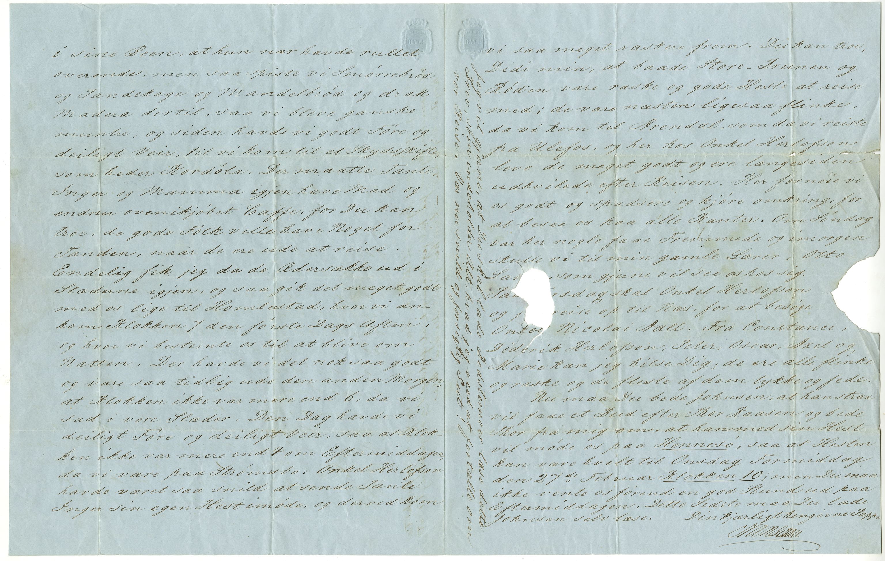 Diderik Maria Aalls brevsamling, NF/Ark-1023/F/L0001: D.M. Aalls brevsamling. A - B, 1738-1889, p. 30