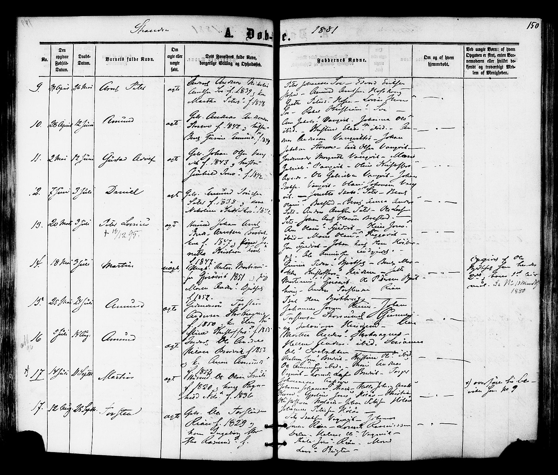 Ministerialprotokoller, klokkerbøker og fødselsregistre - Nord-Trøndelag, AV/SAT-A-1458/701/L0009: Parish register (official) no. 701A09 /2, 1864-1882, p. 150