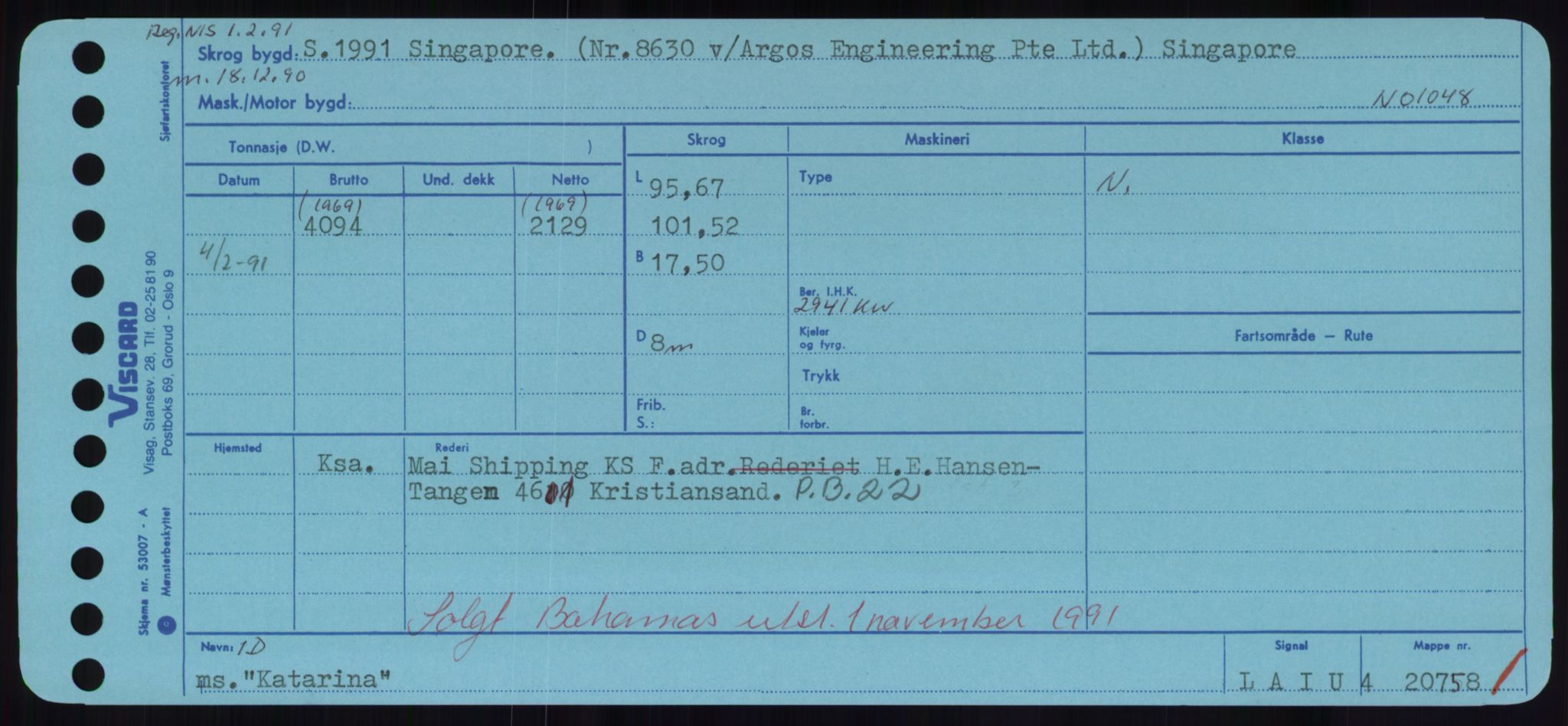 Sjøfartsdirektoratet med forløpere, Skipsmålingen, AV/RA-S-1627/H/Hd/L0020: Fartøy, K-Kon, p. 167