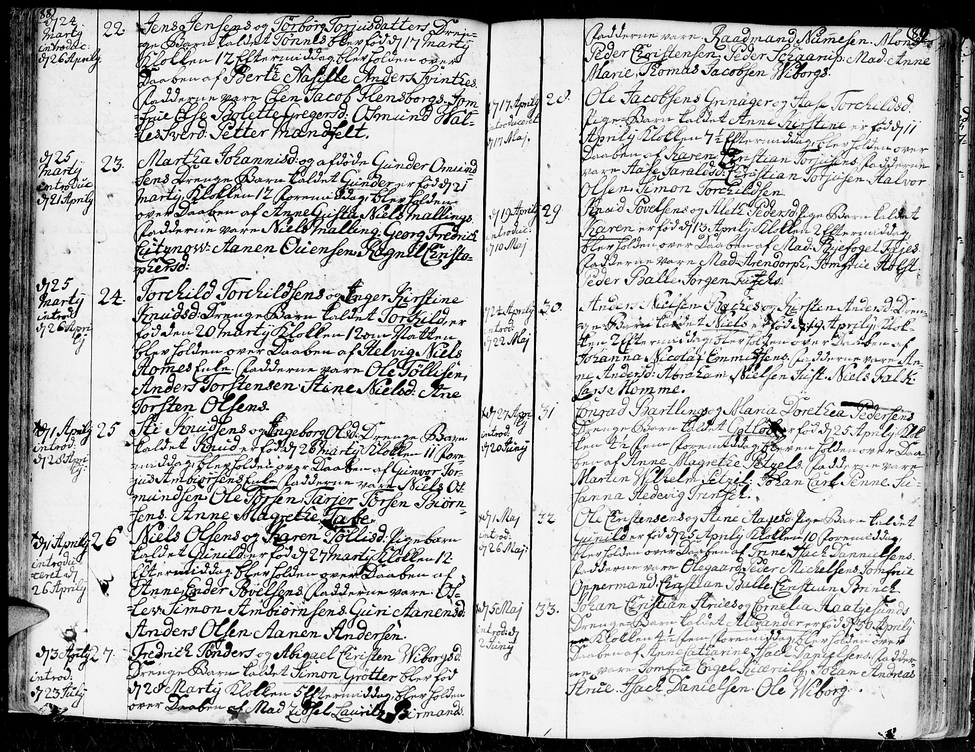 Kristiansand domprosti, AV/SAK-1112-0006/F/Fa/L0002: Parish register (official) no. A 2, 1755-1778, p. 88-89