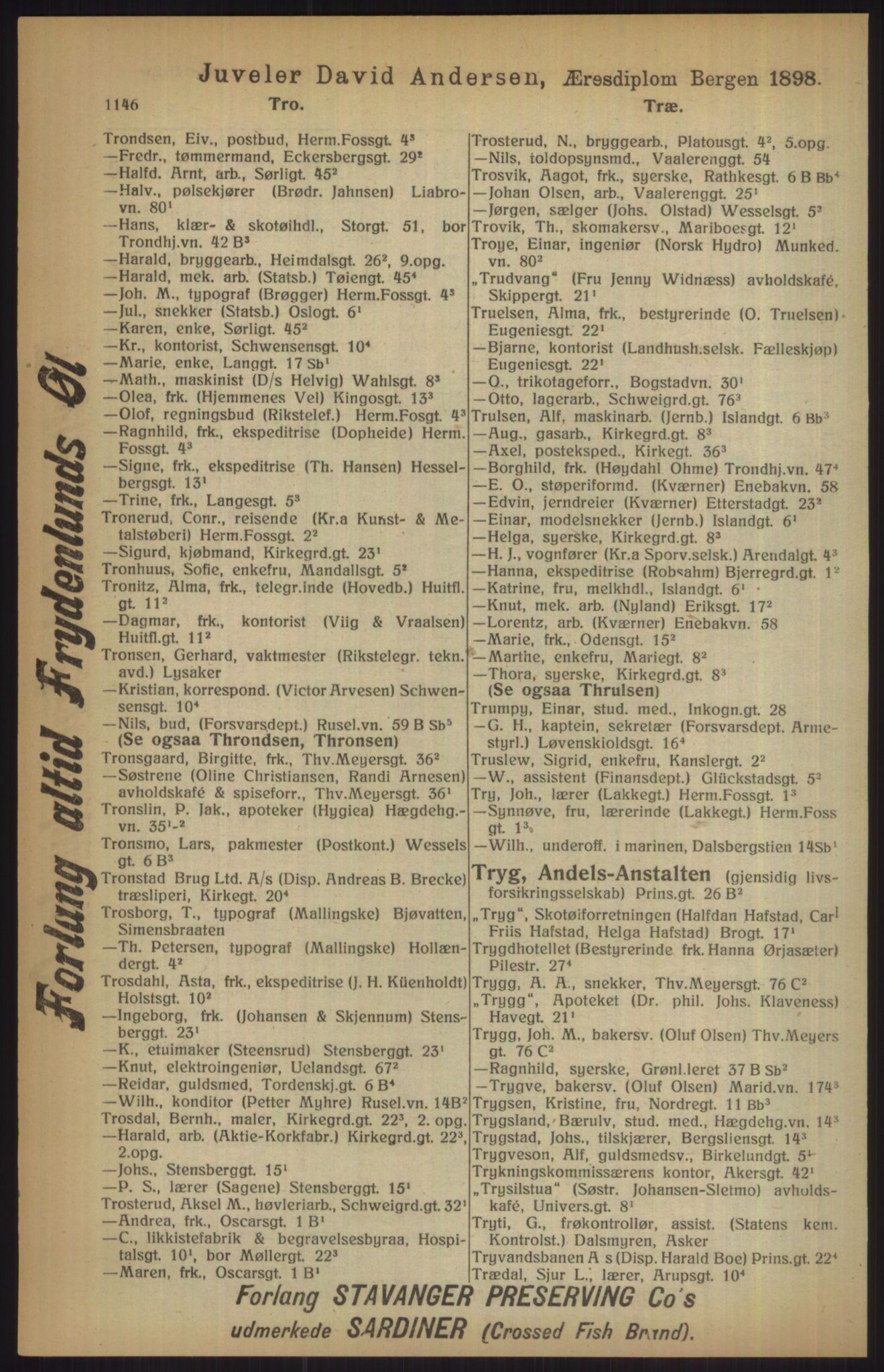 Kristiania/Oslo adressebok, PUBL/-, 1915, p. 1146