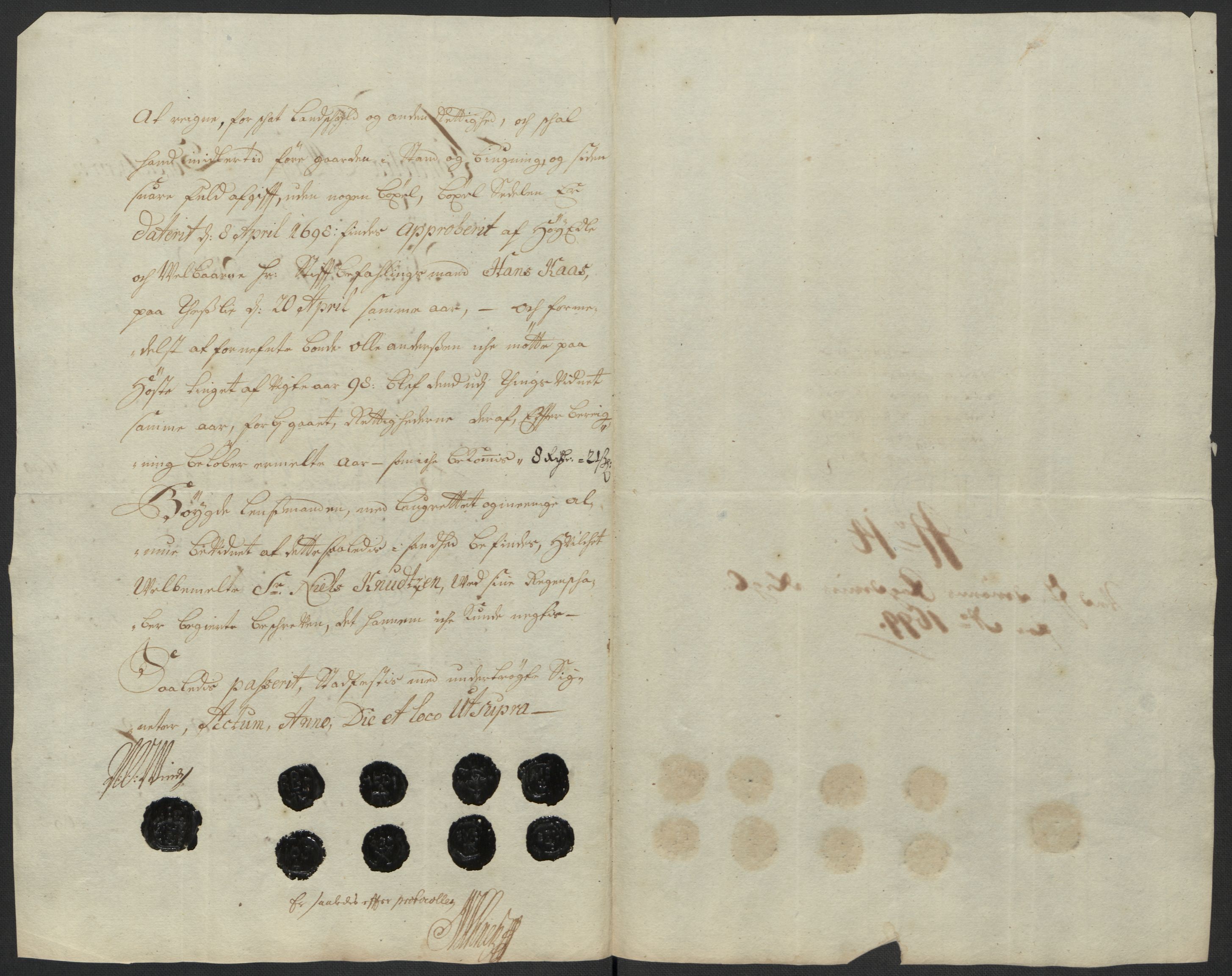 Rentekammeret inntil 1814, Reviderte regnskaper, Fogderegnskap, RA/EA-4092/R63/L4310: Fogderegnskap Inderøy, 1698-1699, p. 407
