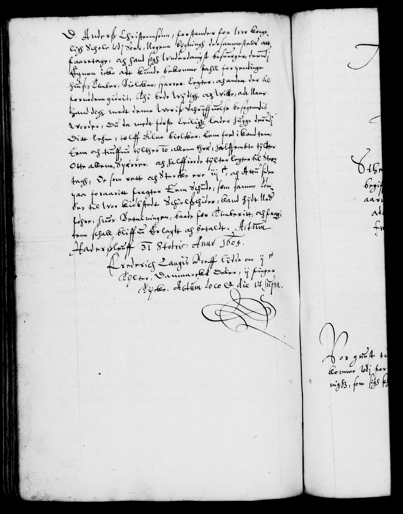 Danske Kanselli 1572-1799, AV/RA-EA-3023/F/Fc/Fca/Fcab/L0003: Norske tegnelser (mikrofilm), 1596-1616, p. 235b