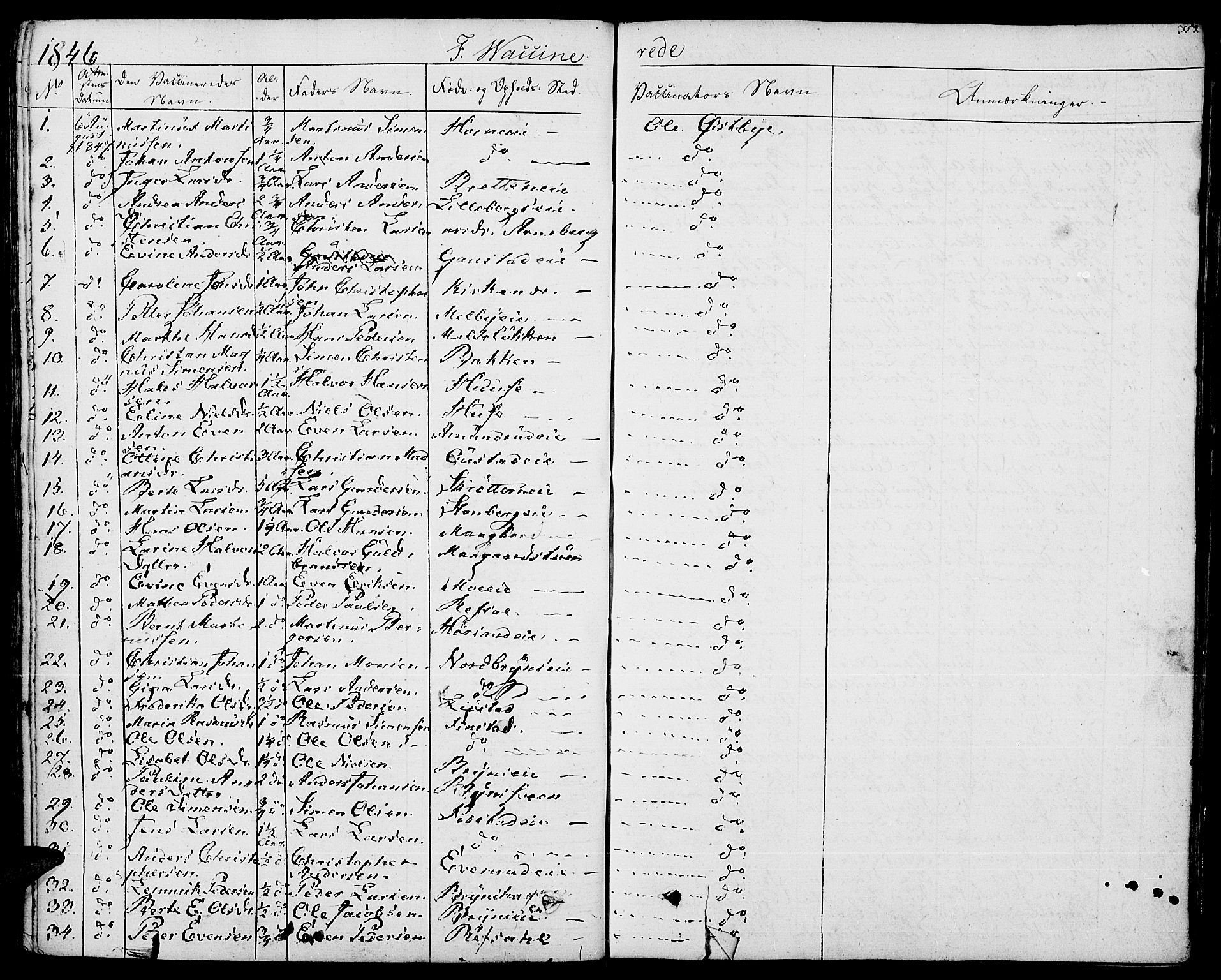 Romedal prestekontor, AV/SAH-PREST-004/K/L0003: Parish register (official) no. 3, 1829-1846, p. 353