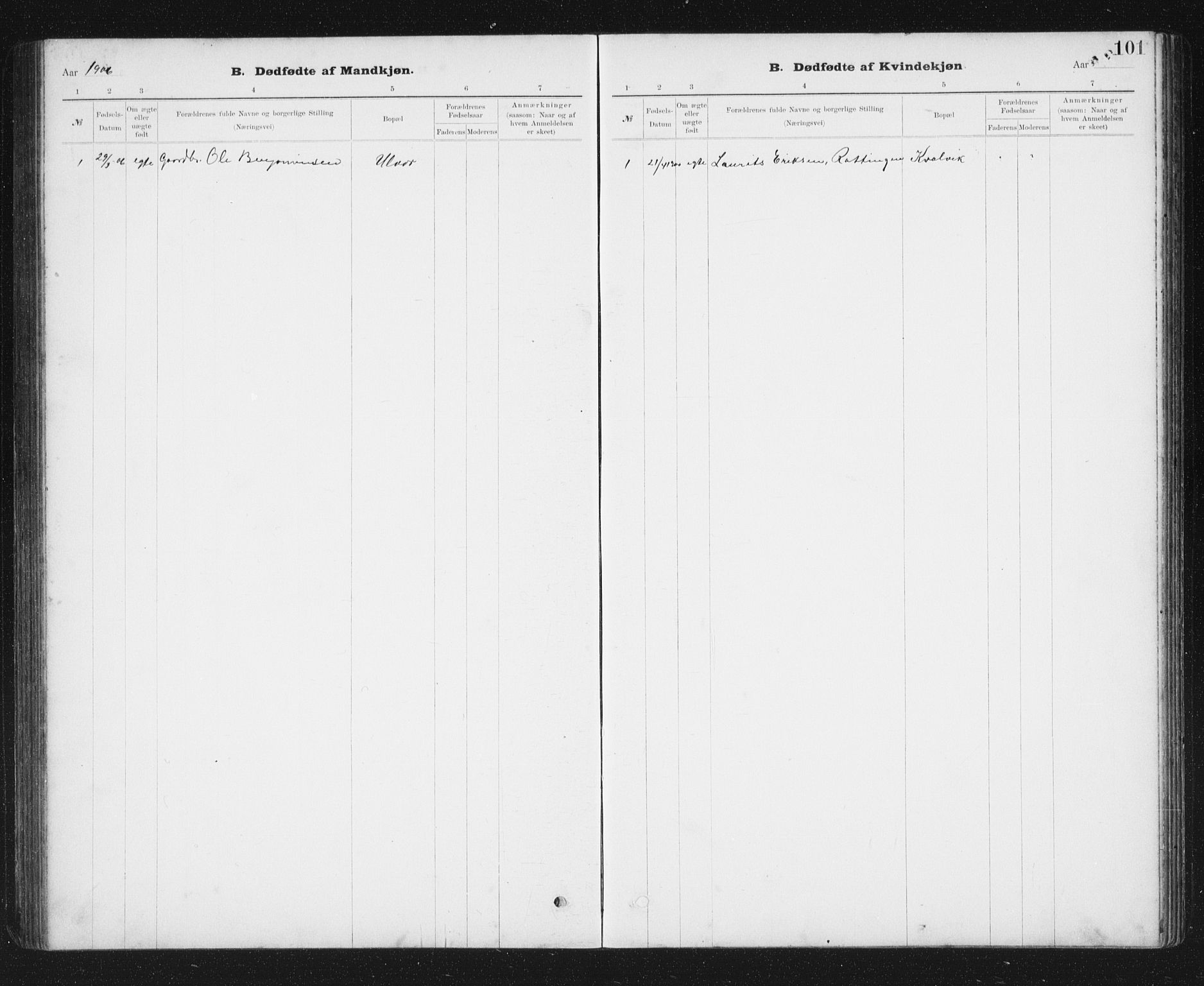 Ministerialprotokoller, klokkerbøker og fødselsregistre - Sør-Trøndelag, SAT/A-1456/637/L0563: Parish register (copy) no. 637C04, 1899-1940, p. 101