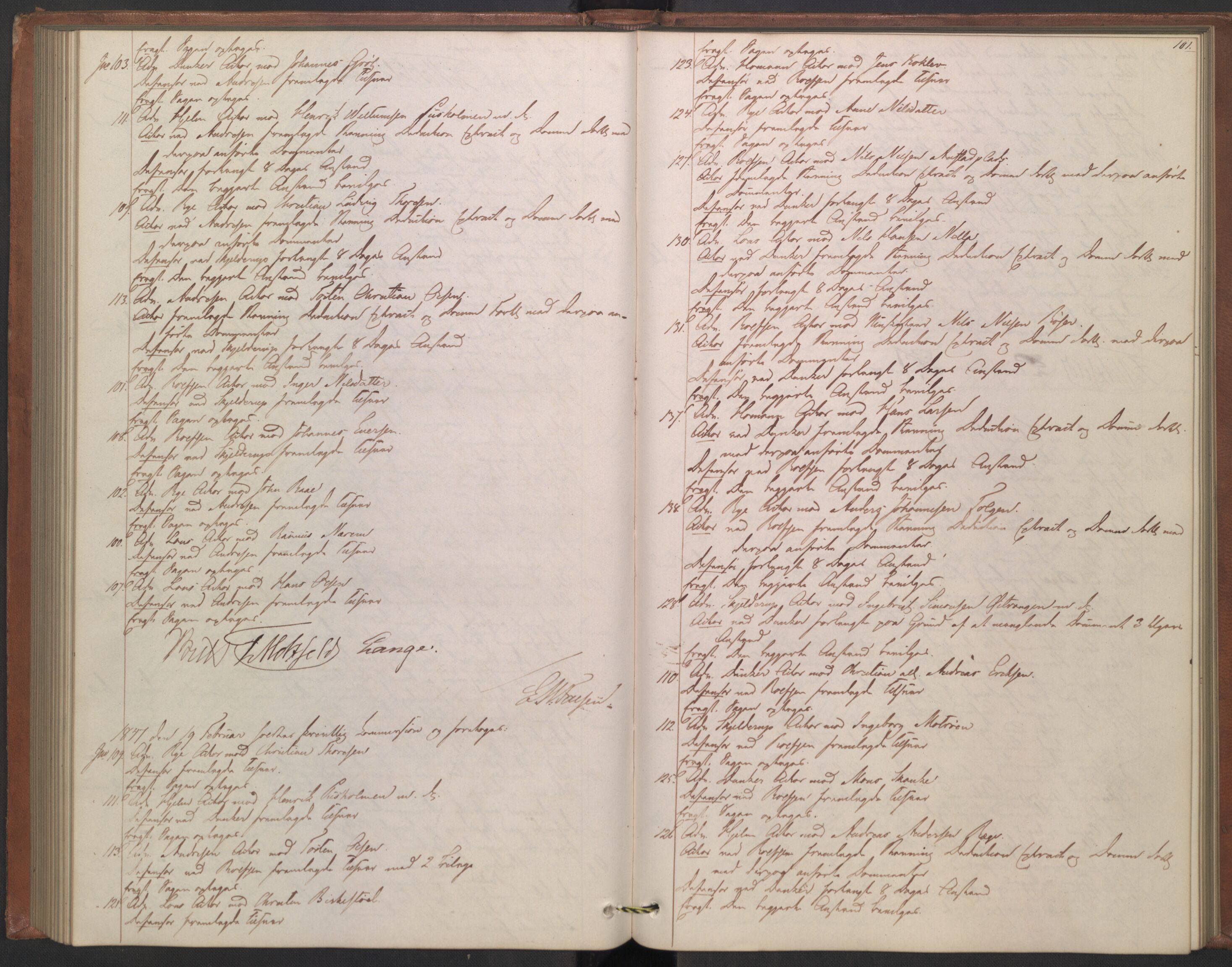 Høyesterett, AV/RA-S-1002/E/Ef/L0007: Protokoll over saker som gikk til skriftlig behandling, 1843-1848, p. 100b-101a