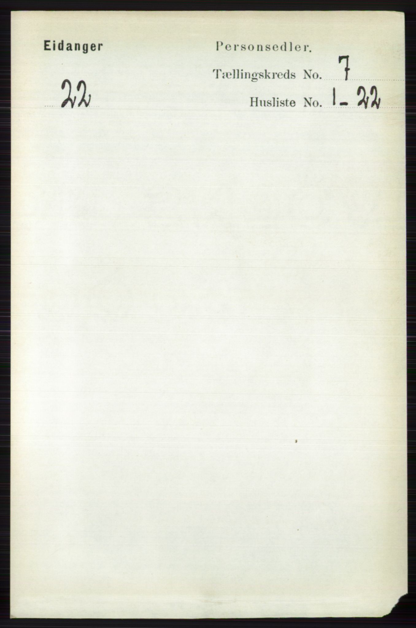 RA, 1891 census for 0813 Eidanger, 1891, p. 2750