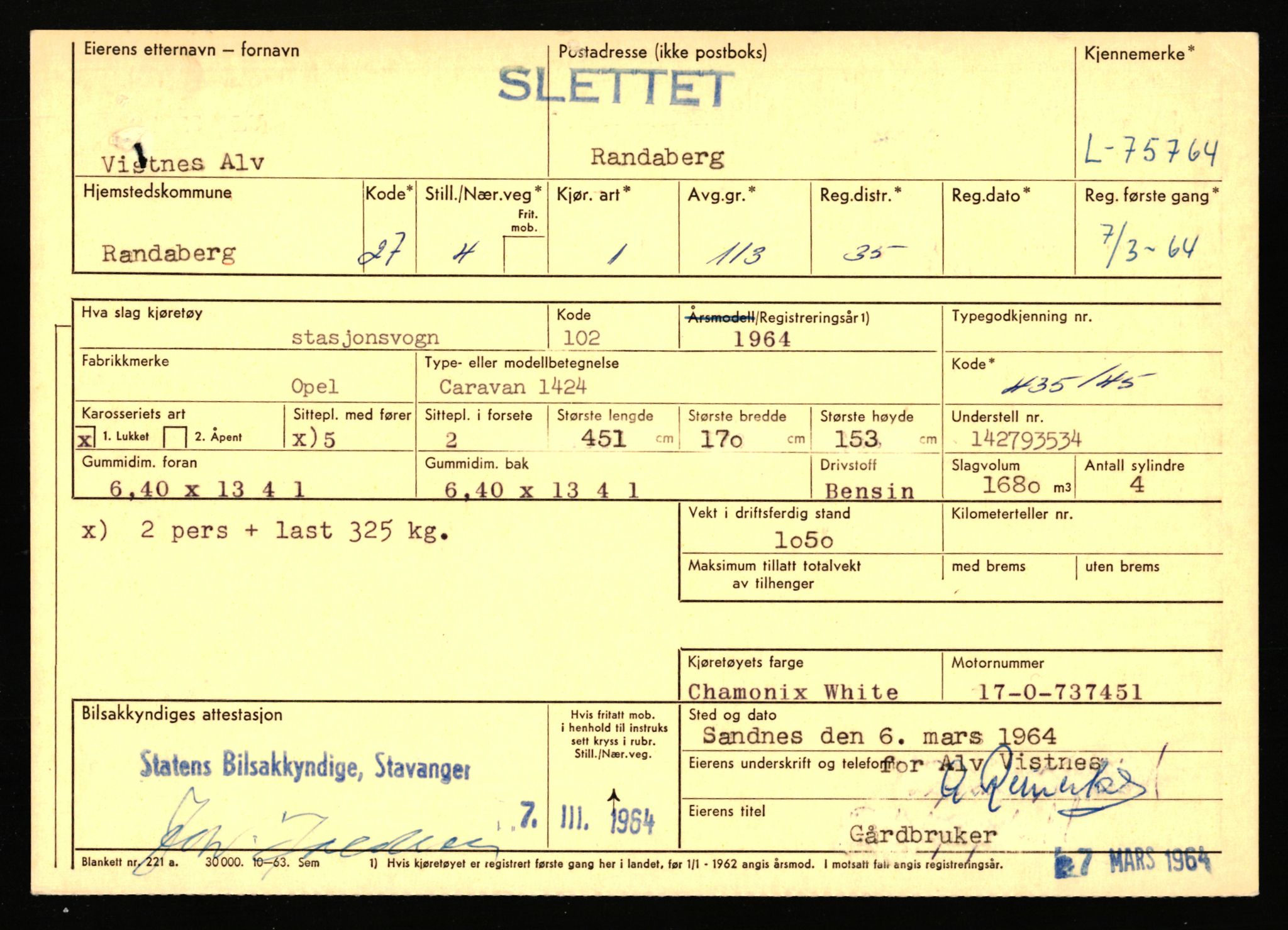 Stavanger trafikkstasjon, AV/SAST-A-101942/0/F/L0068: L-75000 - L-76799, 1930-1971, p. 975