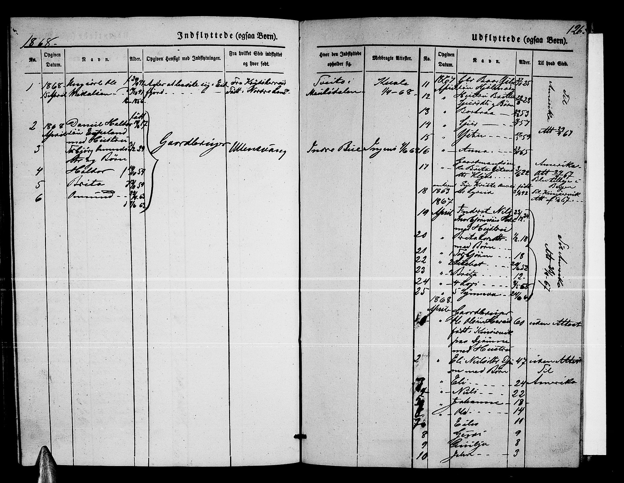 Ullensvang sokneprestembete, SAB/A-78701/H/Hab: Parish register (copy) no. C 1, 1855-1871, p. 126