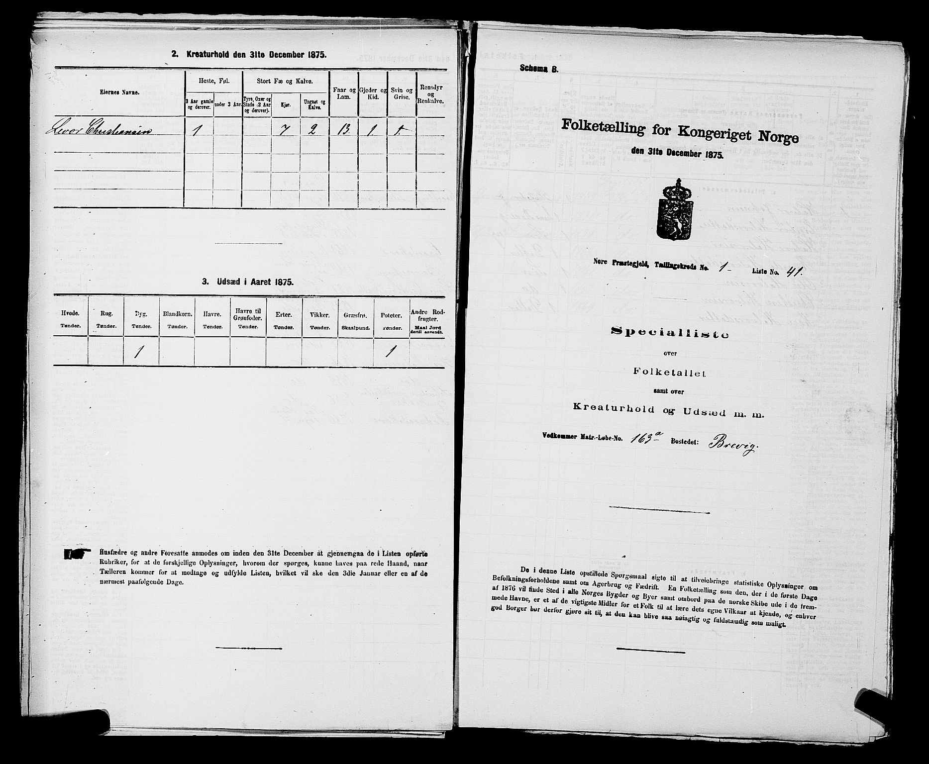 SAKO, 1875 census for 0633P Nore, 1875, p. 151