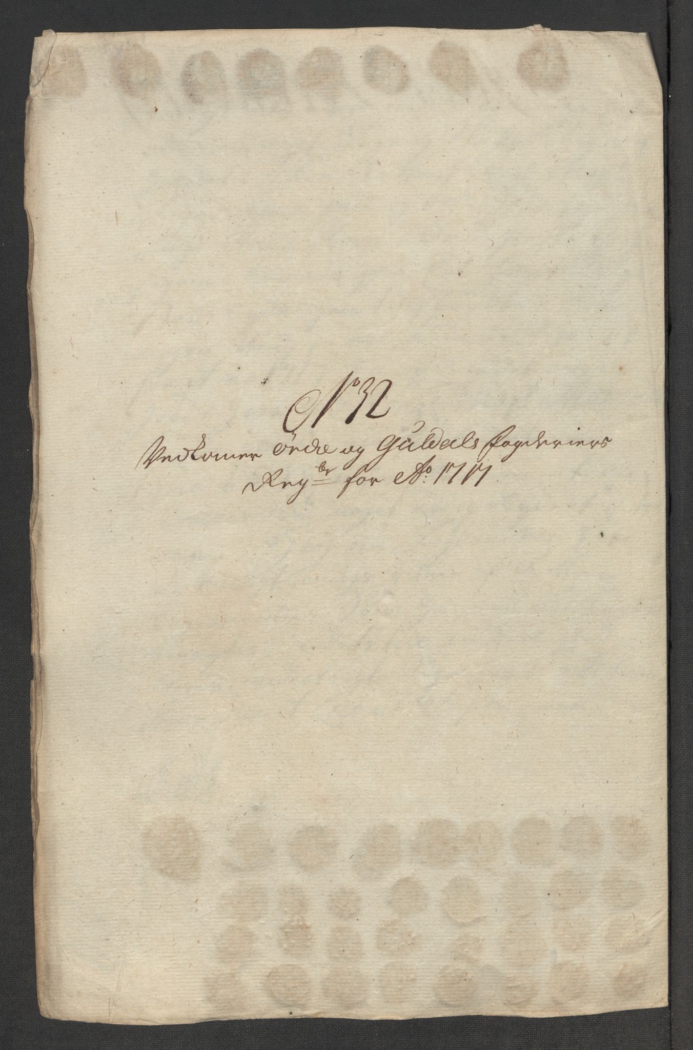 Rentekammeret inntil 1814, Reviderte regnskaper, Fogderegnskap, RA/EA-4092/R60/L3969: Fogderegnskap Orkdal og Gauldal, 1717, p. 314