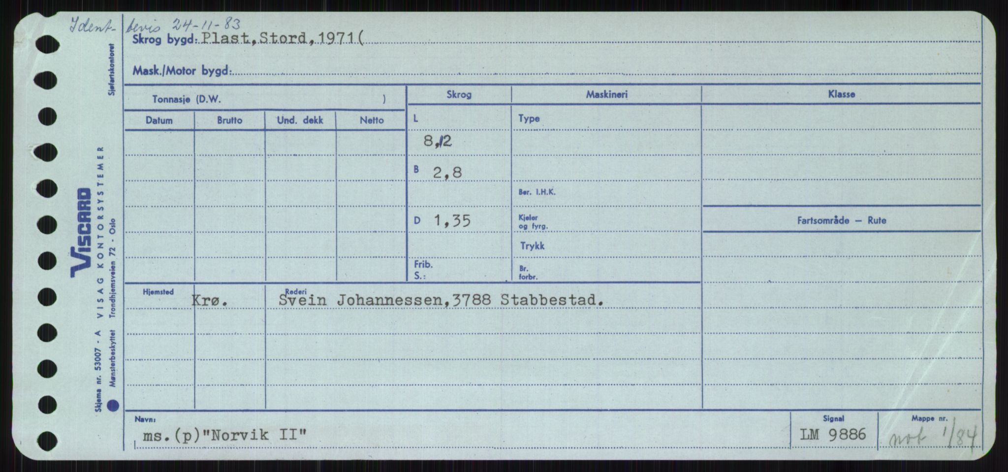 Sjøfartsdirektoratet med forløpere, Skipsmålingen, RA/S-1627/H/Ha/L0004/0001: Fartøy, Mas-R / Fartøy, Mas-Odd, p. 851