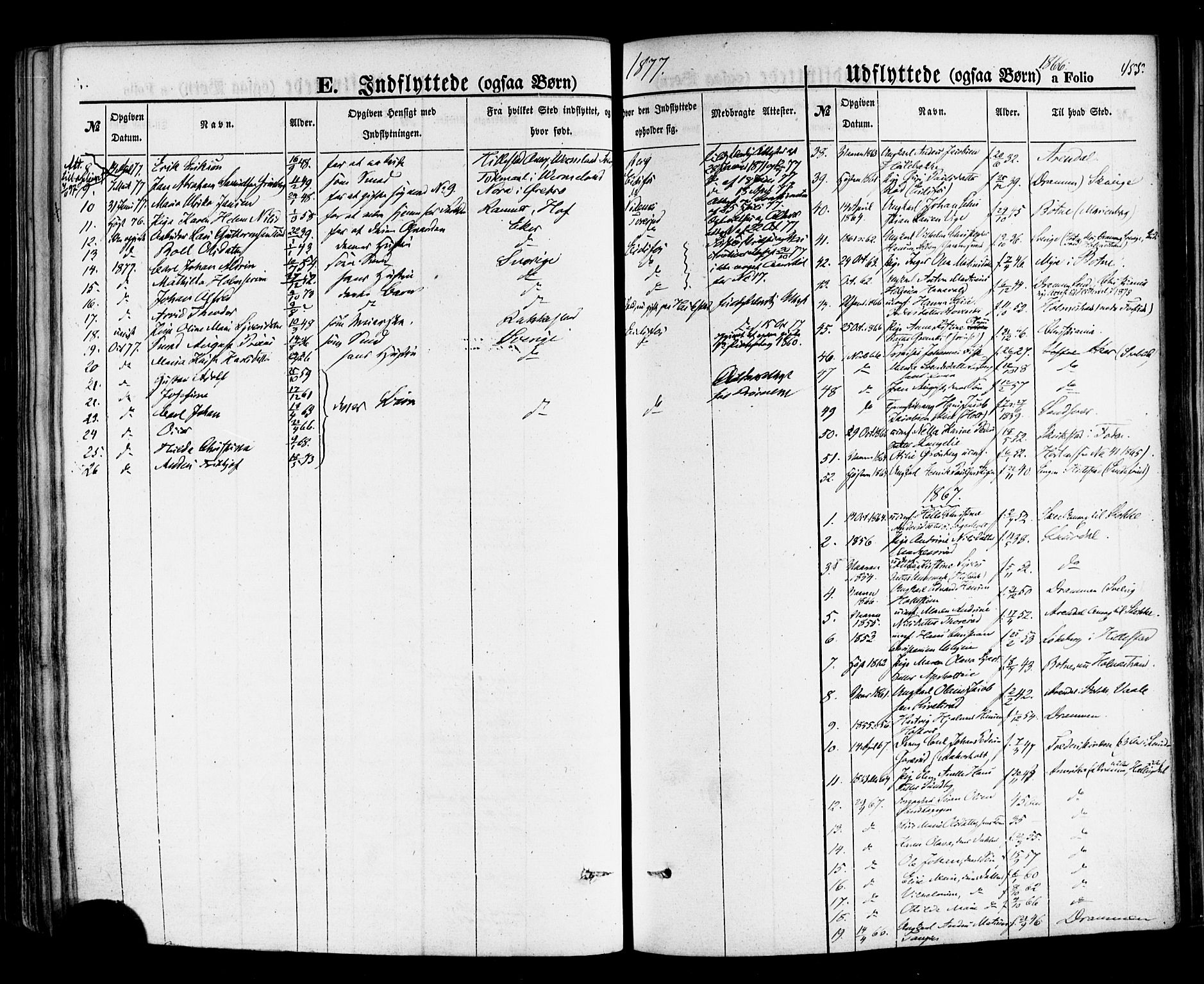 Hof kirkebøker, SAKO/A-64/F/Fa/L0006: Parish register (official) no. I 6, 1851-1877, p. 455