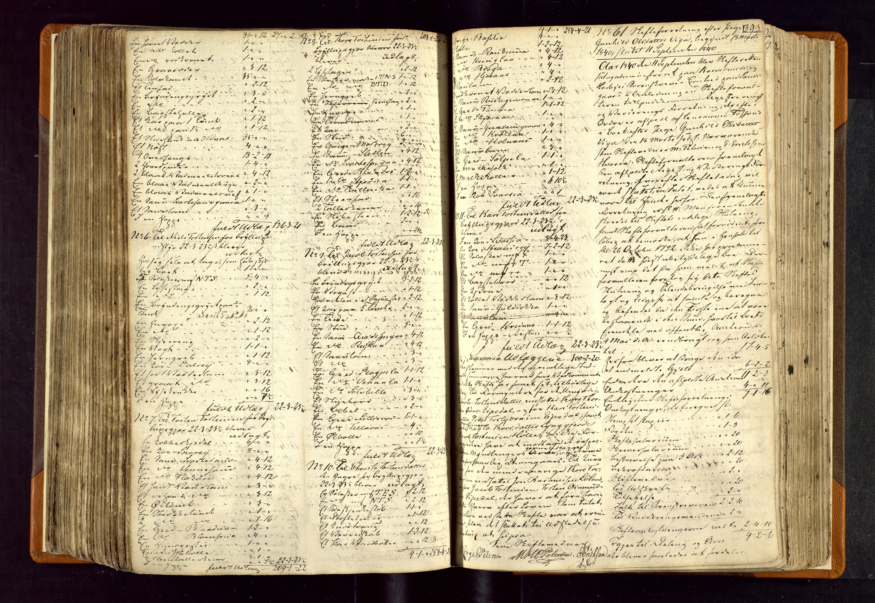 Karmsund sorenskriveri, AV/SAST-A-100311/01/IV/IVDBB/L0001: SKIFTEPROTOKOLL HESBY BC 1, 1831-1856, p. 392b-393a