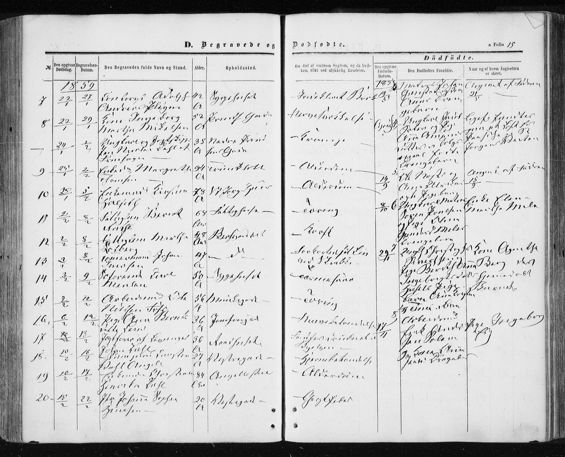Ministerialprotokoller, klokkerbøker og fødselsregistre - Sør-Trøndelag, SAT/A-1456/601/L0053: Parish register (official) no. 601A21, 1857-1865, p. 15