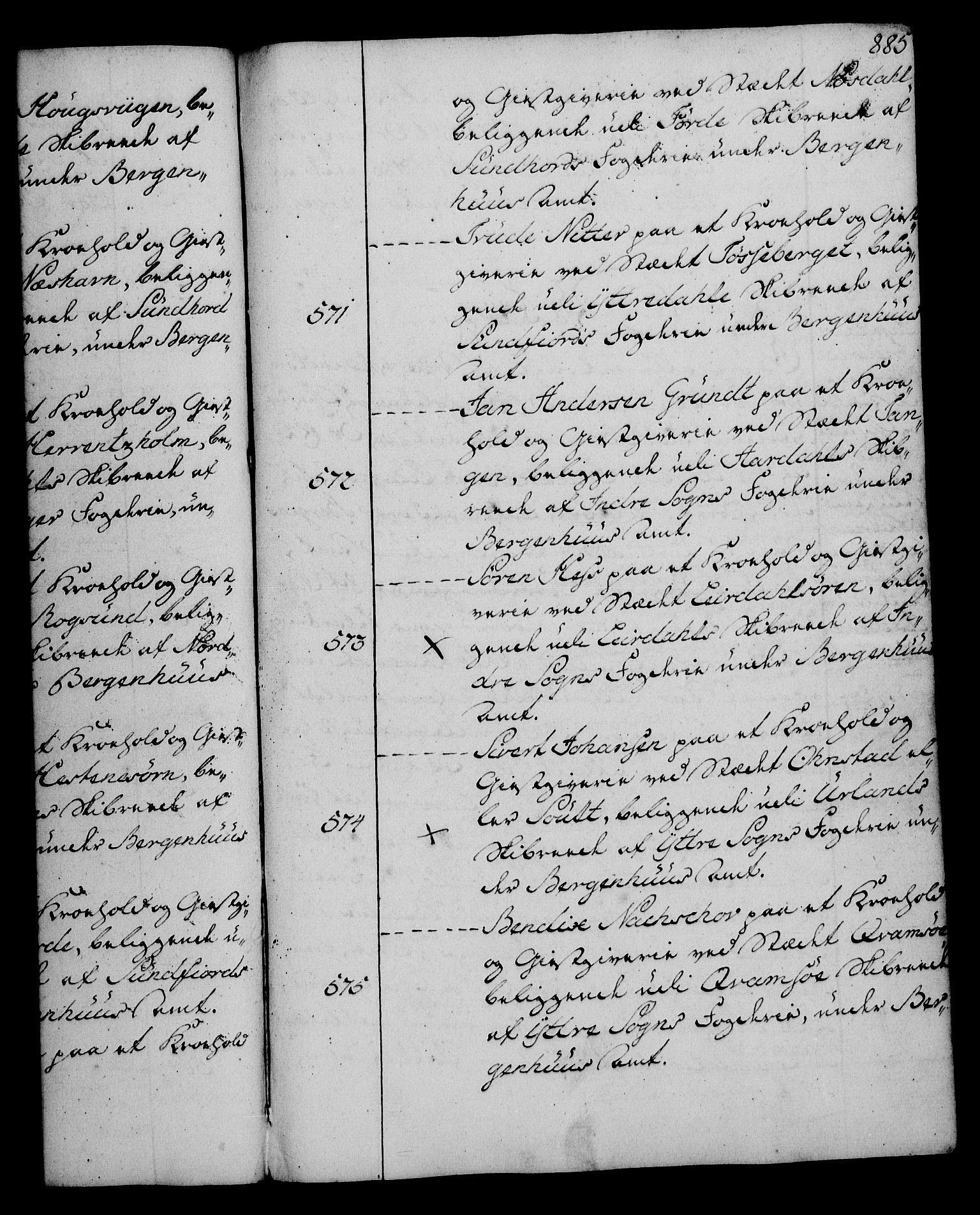Rentekammeret, Kammerkanselliet, RA/EA-3111/G/Gg/Gga/L0006: Norsk ekspedisjonsprotokoll med register (merket RK 53.6), 1749-1759, p. 885