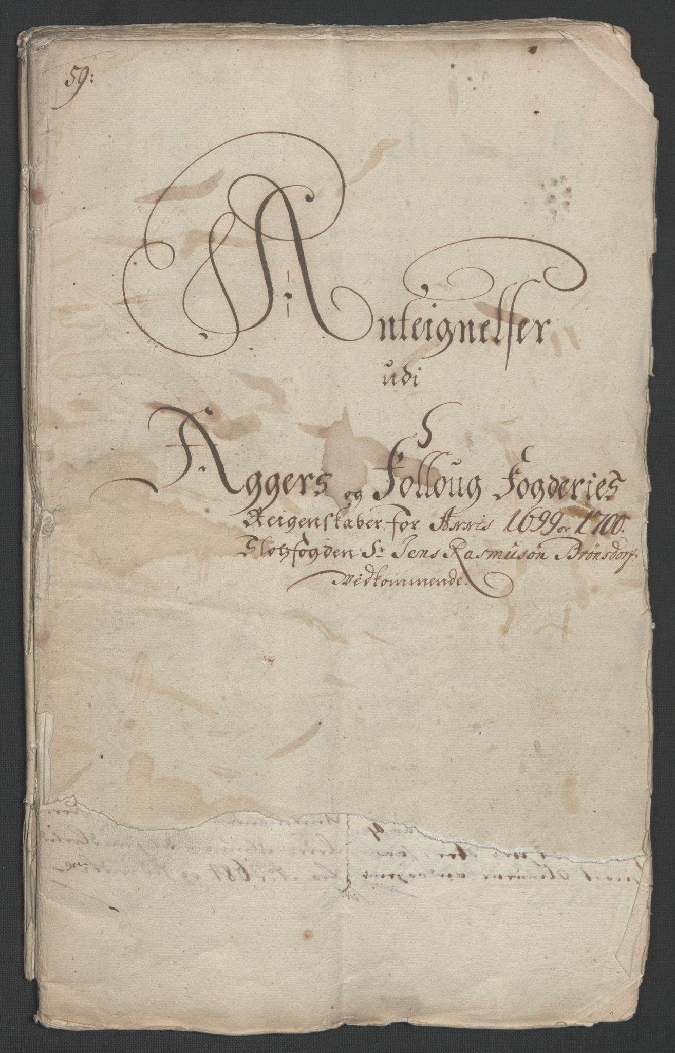 Rentekammeret inntil 1814, Reviderte regnskaper, Fogderegnskap, AV/RA-EA-4092/R10/L0443: Fogderegnskap Aker og Follo, 1700, p. 351