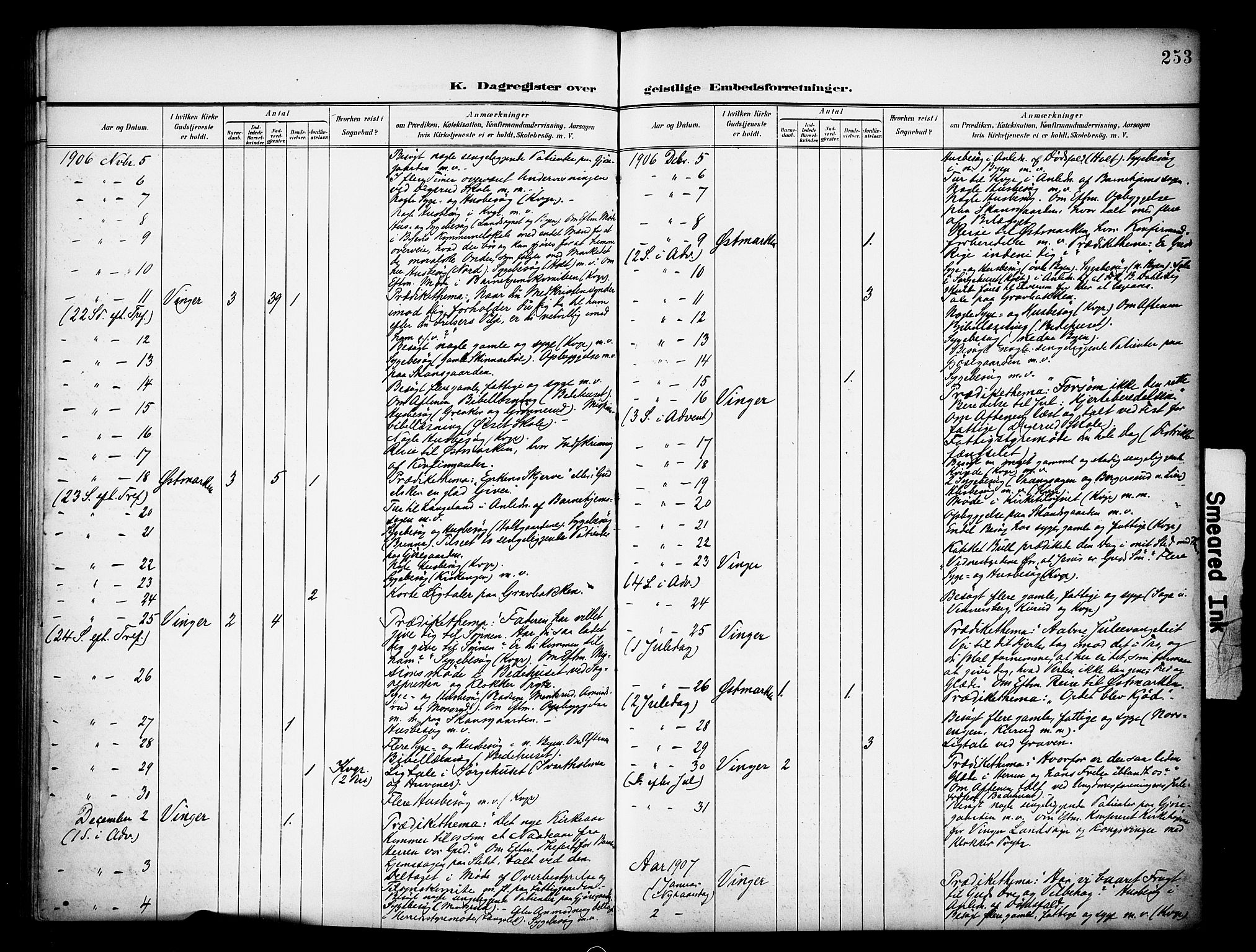 Vinger prestekontor, AV/SAH-PREST-024/H/Ha/Haa/L0016: Parish register (official) no. 16, 1898-1920, p. 253