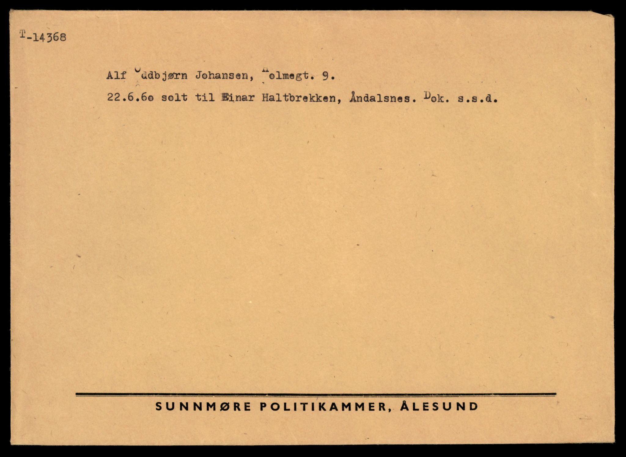 Møre og Romsdal vegkontor - Ålesund trafikkstasjon, AV/SAT-A-4099/F/Fe/L0045: Registreringskort for kjøretøy T 14320 - T 14444, 1927-1998, p. 1325