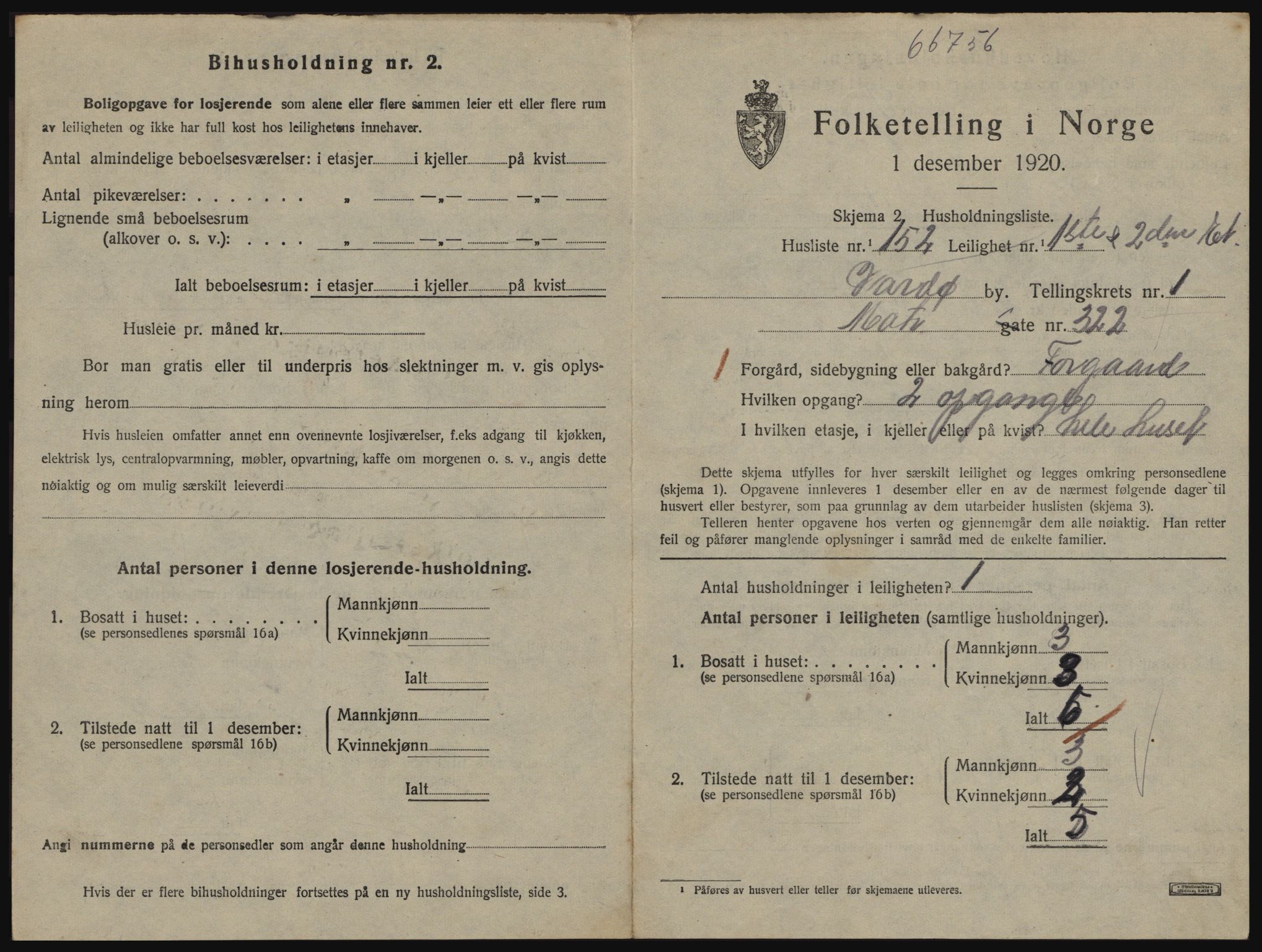 SATØ, 1920 census for Vardø, 1920, p. 1569