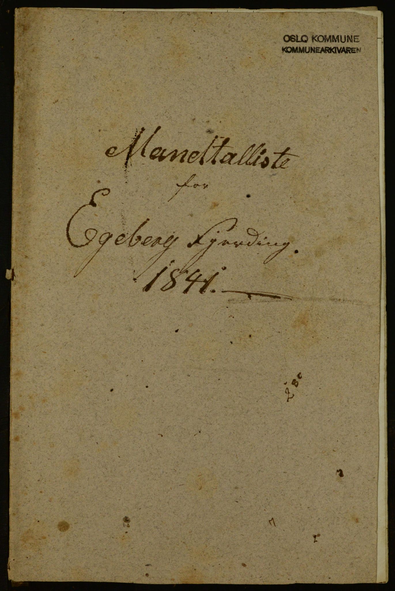 OBA, Census for Aker 1841, 1841