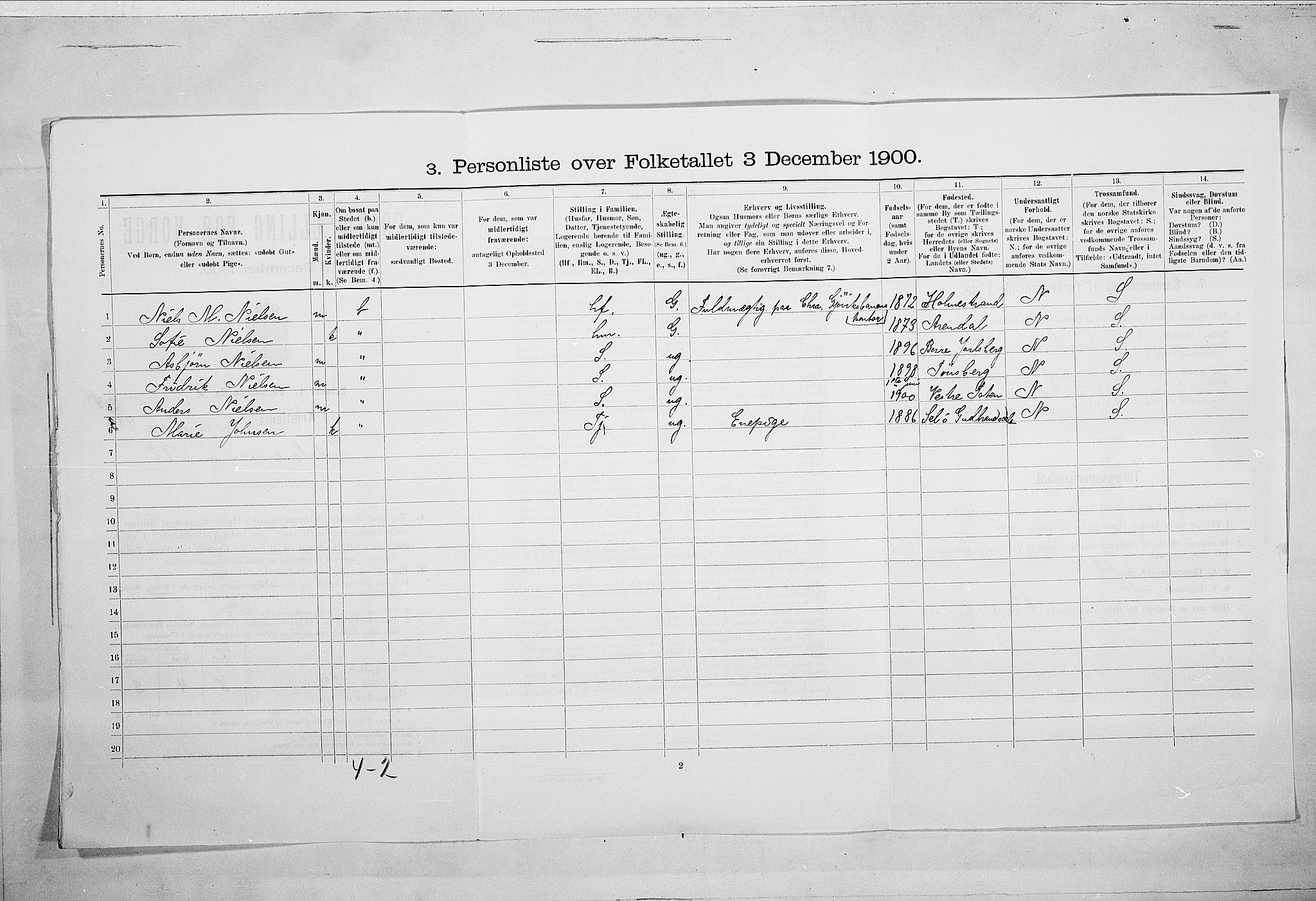 SAO, 1900 census for Kristiania, 1900, p. 107568