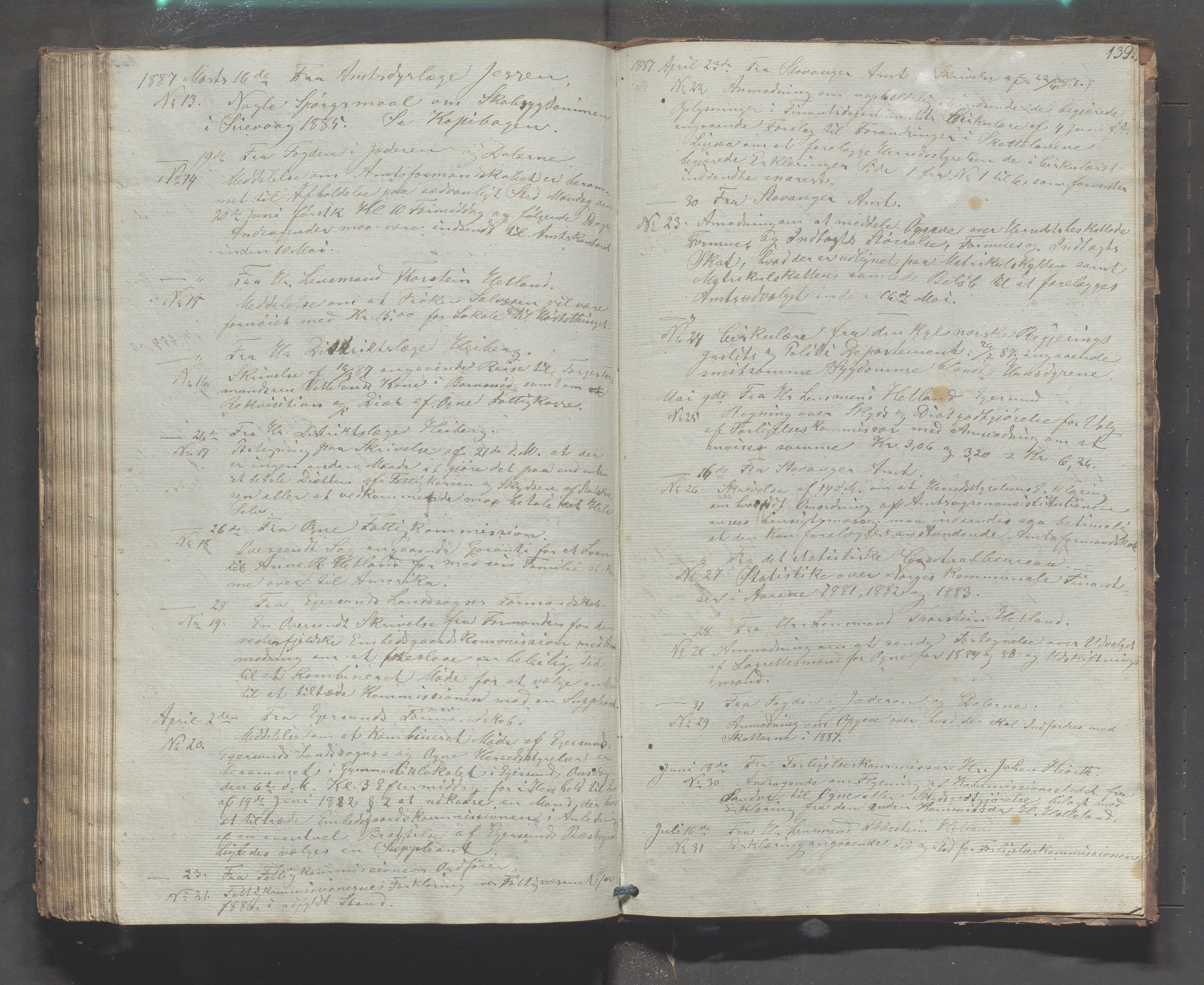 Ogna kommune- Formannskapet, IKAR/K-100909/C/L0001: Journal, 1838-1887, p. 139