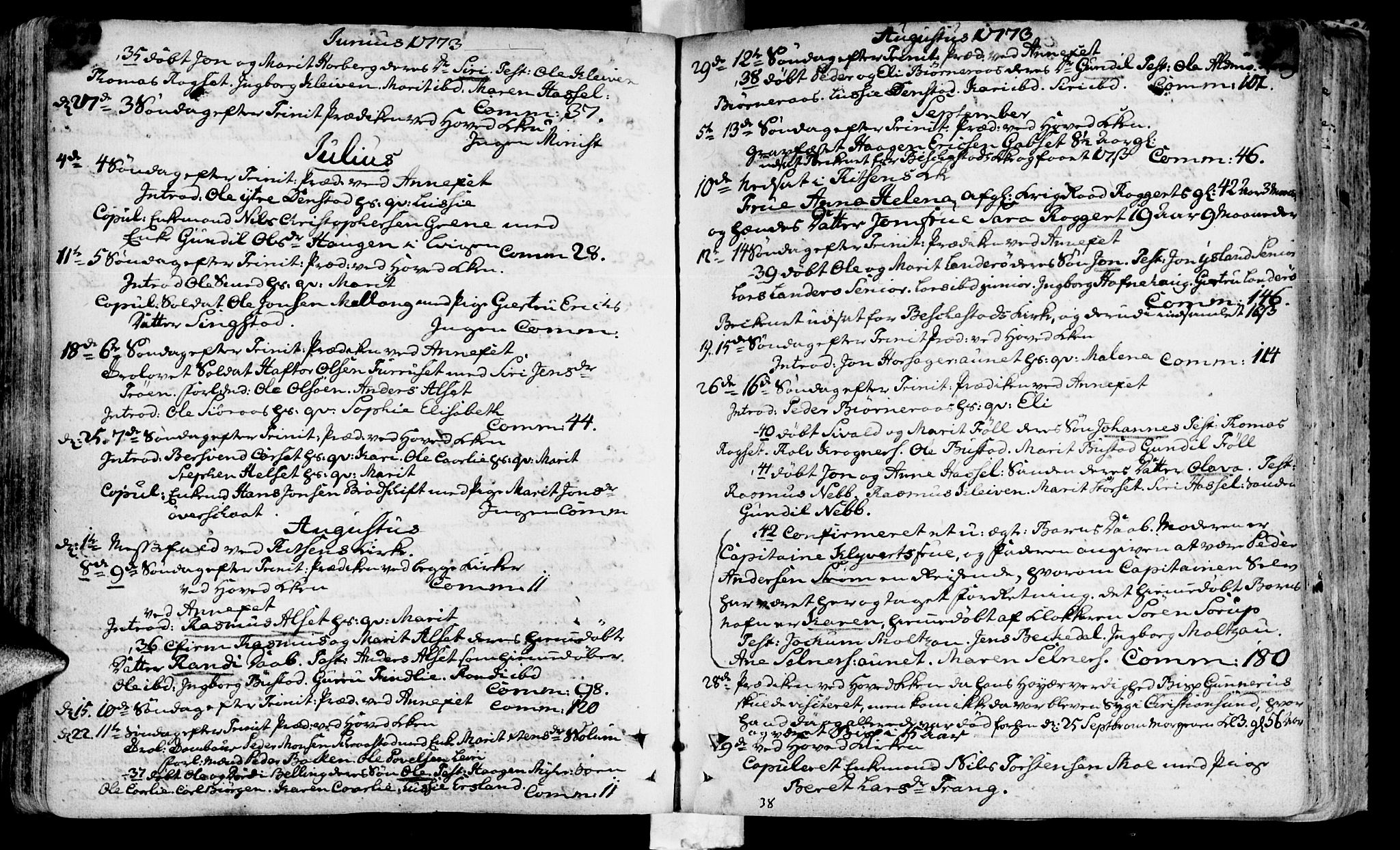 Ministerialprotokoller, klokkerbøker og fødselsregistre - Sør-Trøndelag, SAT/A-1456/646/L0605: Parish register (official) no. 646A03, 1751-1790, p. 338-339