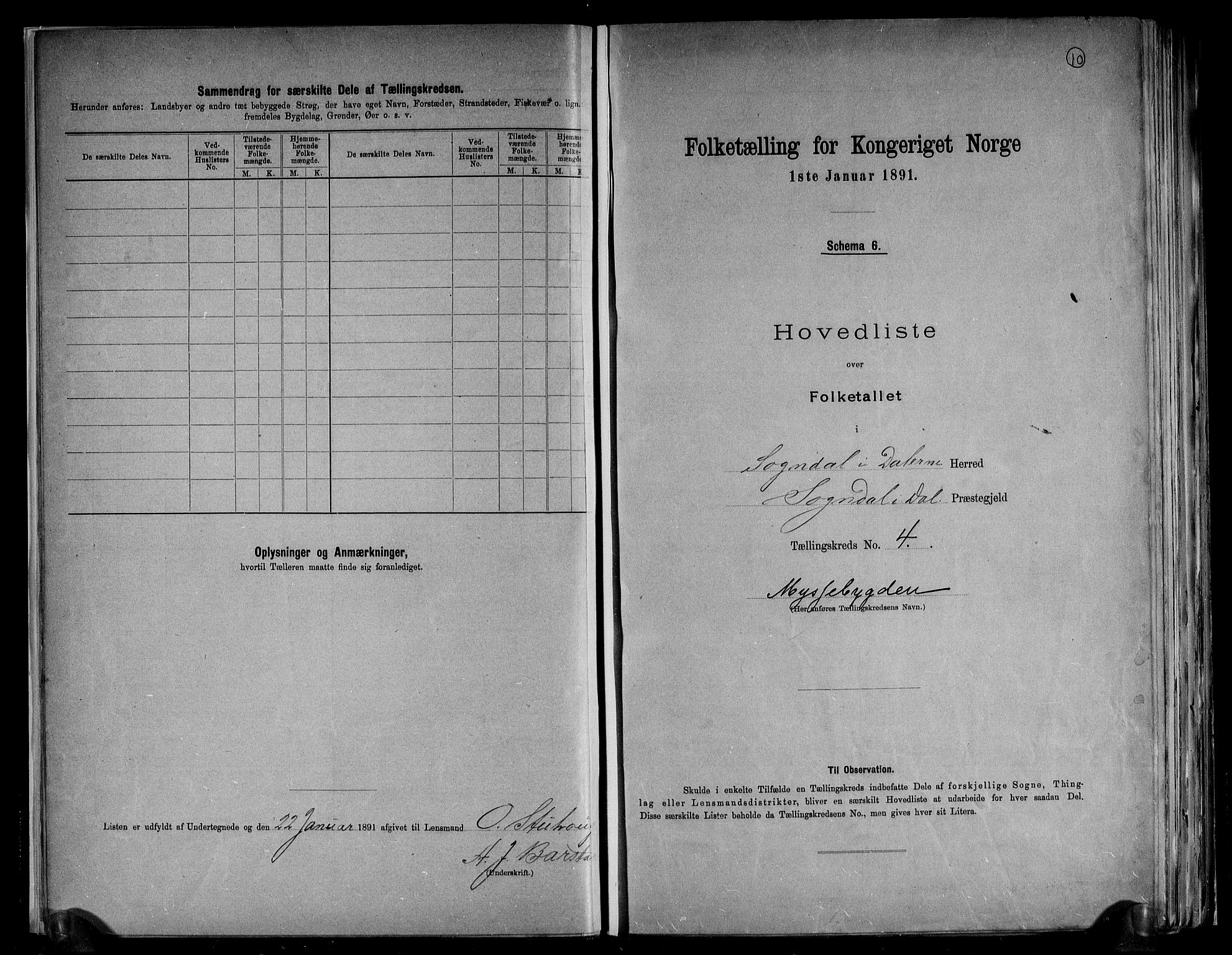 RA, 1891 census for 1111 Sokndal, 1891, p. 10