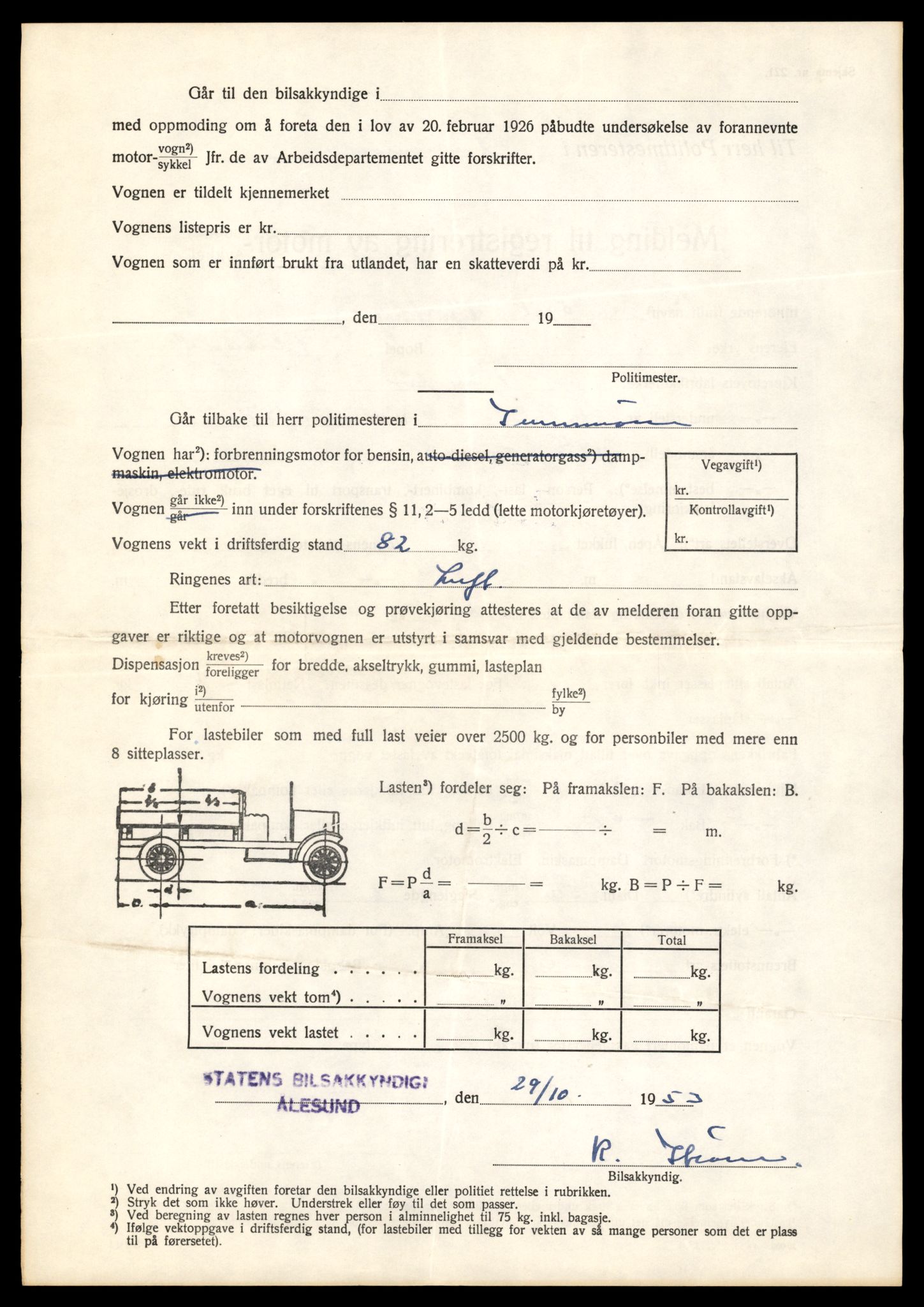 Møre og Romsdal vegkontor - Ålesund trafikkstasjon, AV/SAT-A-4099/F/Fe/L0037: Registreringskort for kjøretøy T 13031 - T 13179, 1927-1998, p. 278