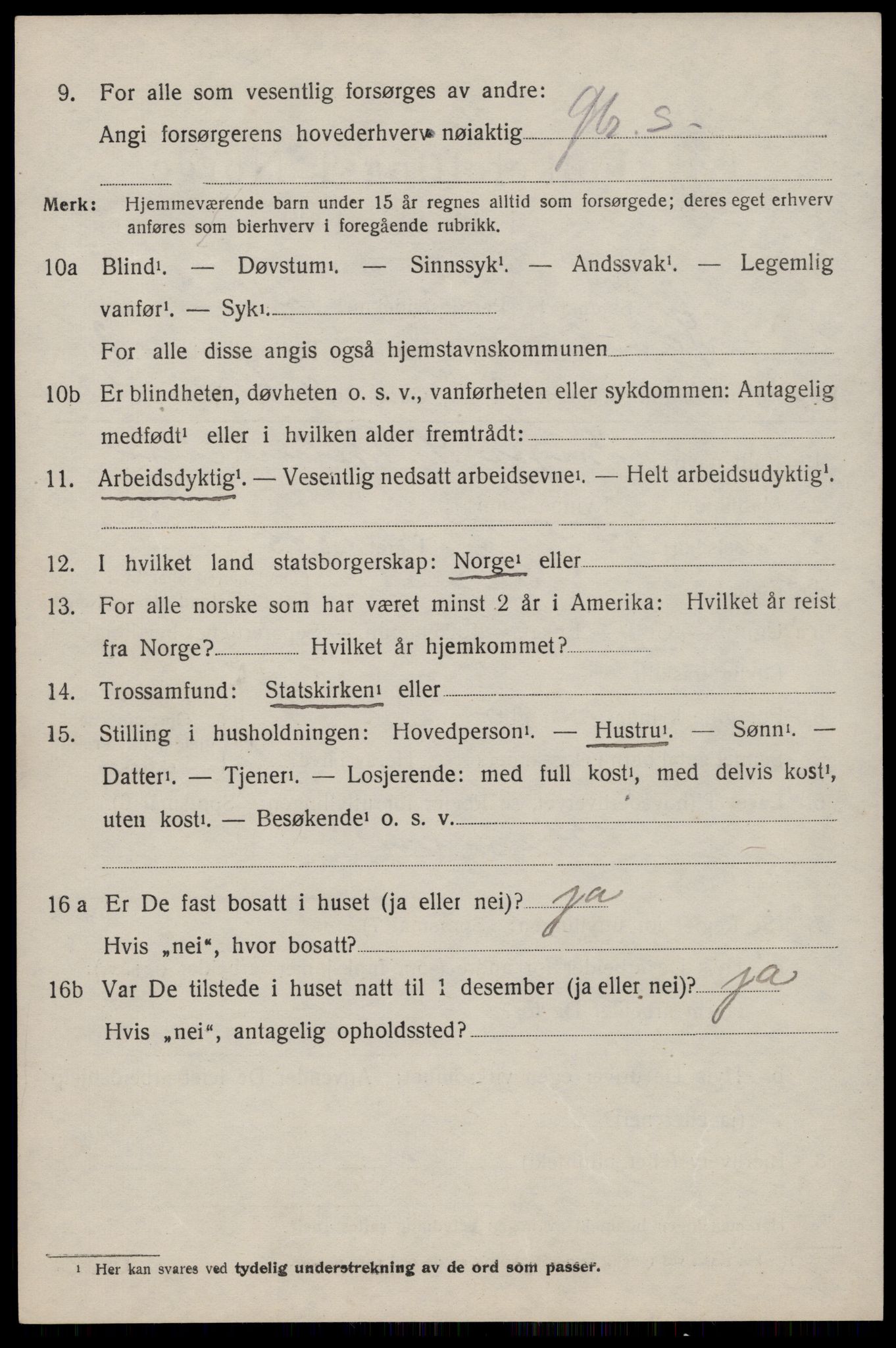 SAST, 1920 census for Sand, 1920, p. 806