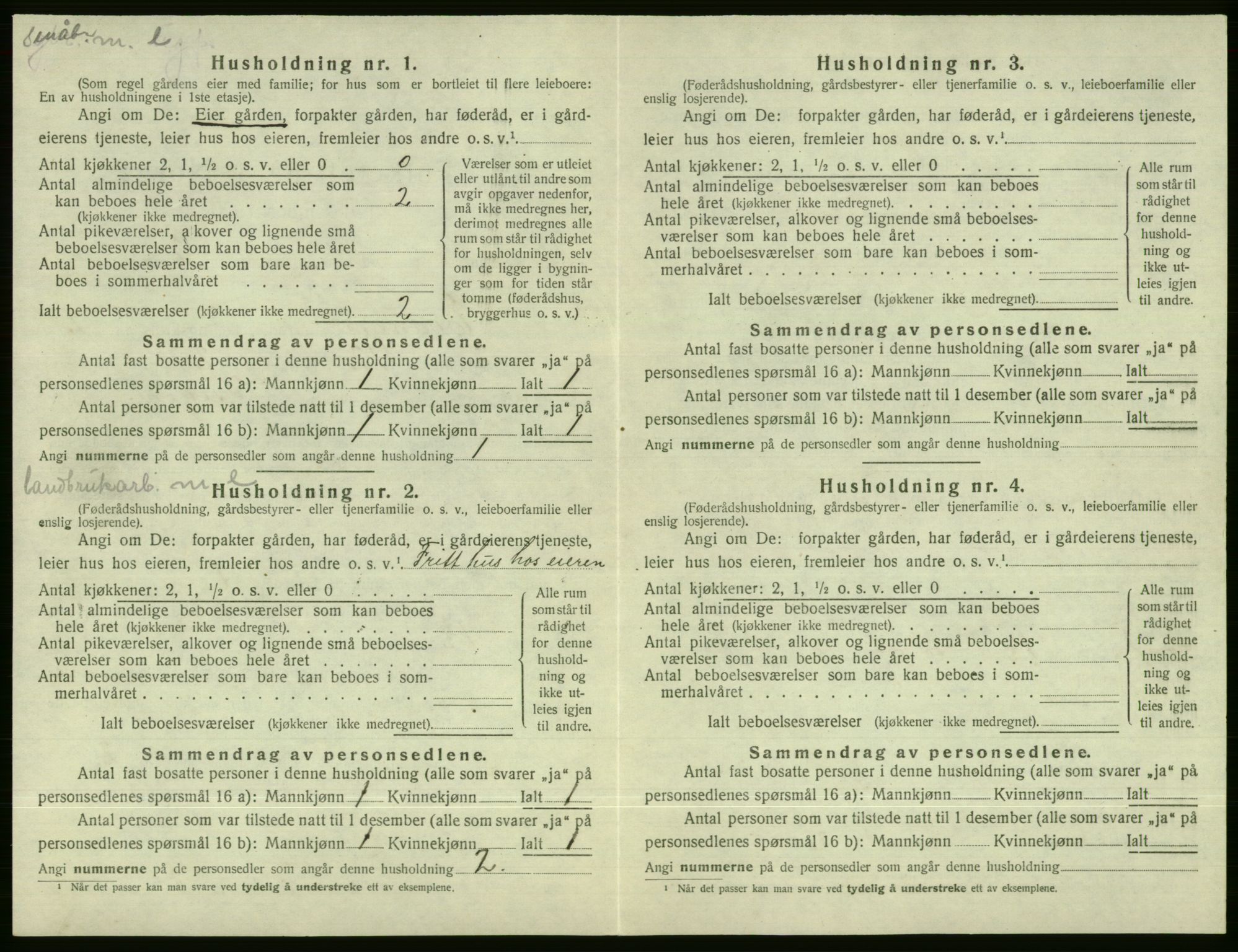 SAB, 1920 census for Evanger, 1920, p. 108