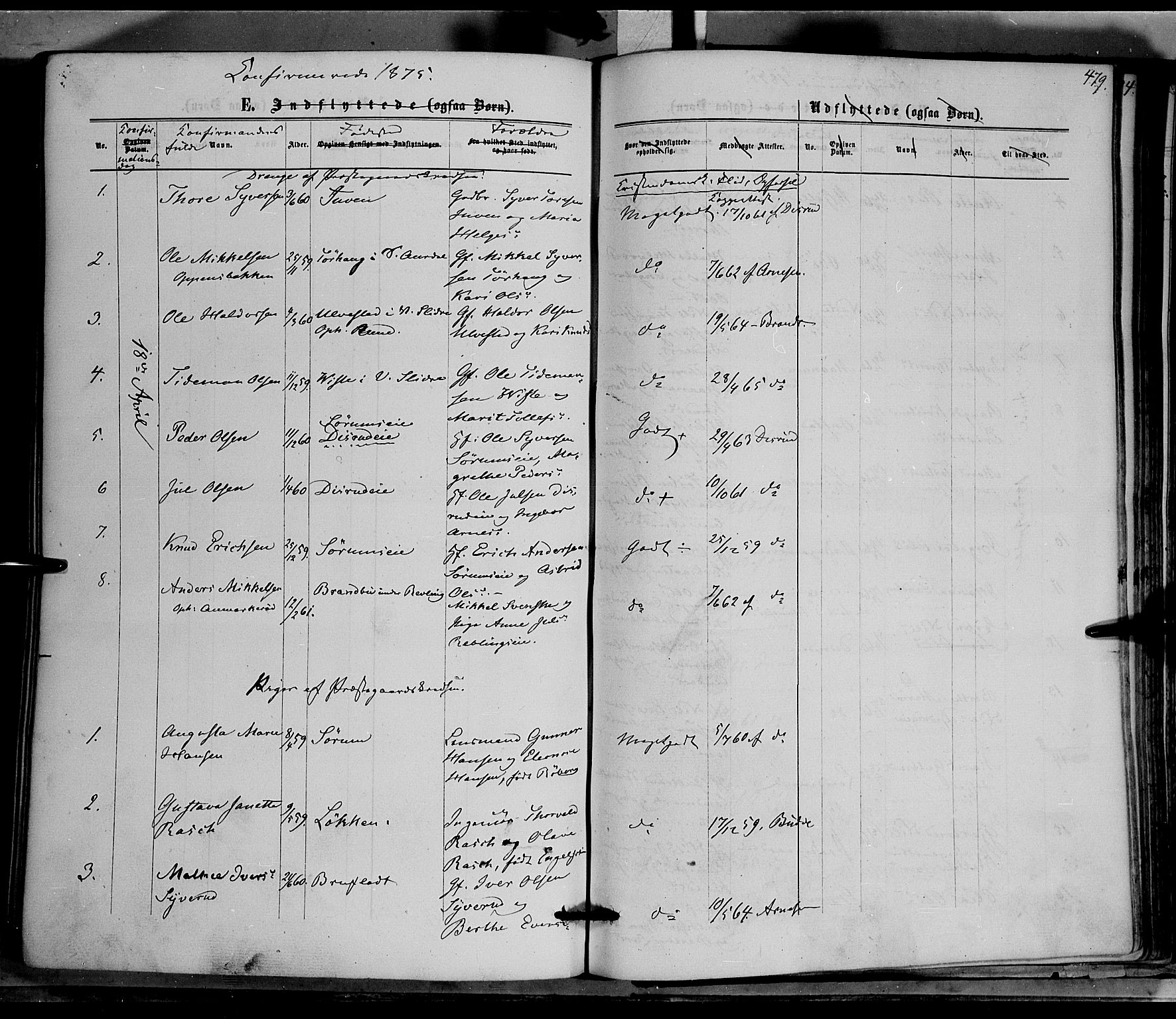 Nord-Aurdal prestekontor, SAH/PREST-132/H/Ha/Haa/L0008: Parish register (official) no. 8, 1863-1875, p. 479