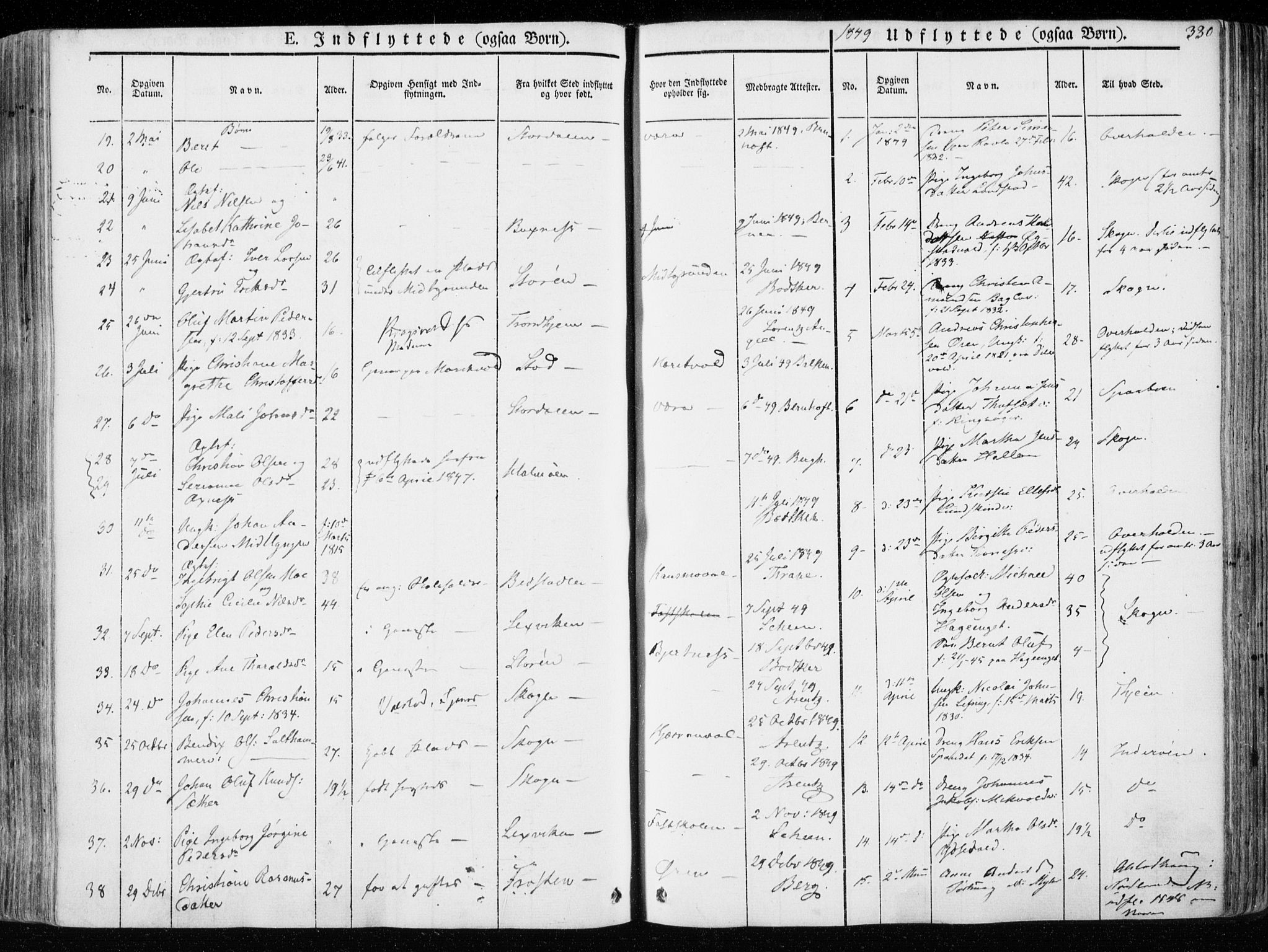 Ministerialprotokoller, klokkerbøker og fødselsregistre - Nord-Trøndelag, SAT/A-1458/723/L0239: Parish register (official) no. 723A08, 1841-1851, p. 330