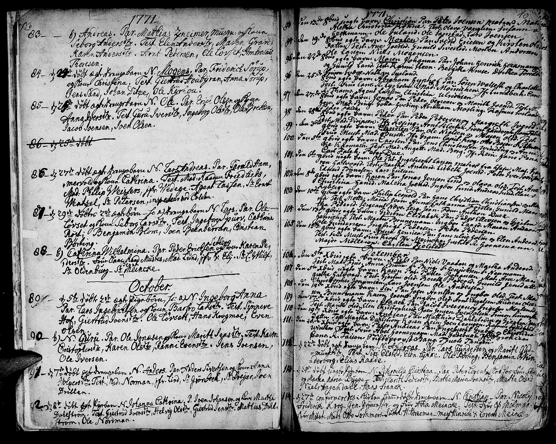Ministerialprotokoller, klokkerbøker og fødselsregistre - Sør-Trøndelag, SAT/A-1456/601/L0039: Parish register (official) no. 601A07, 1770-1819, p. 10