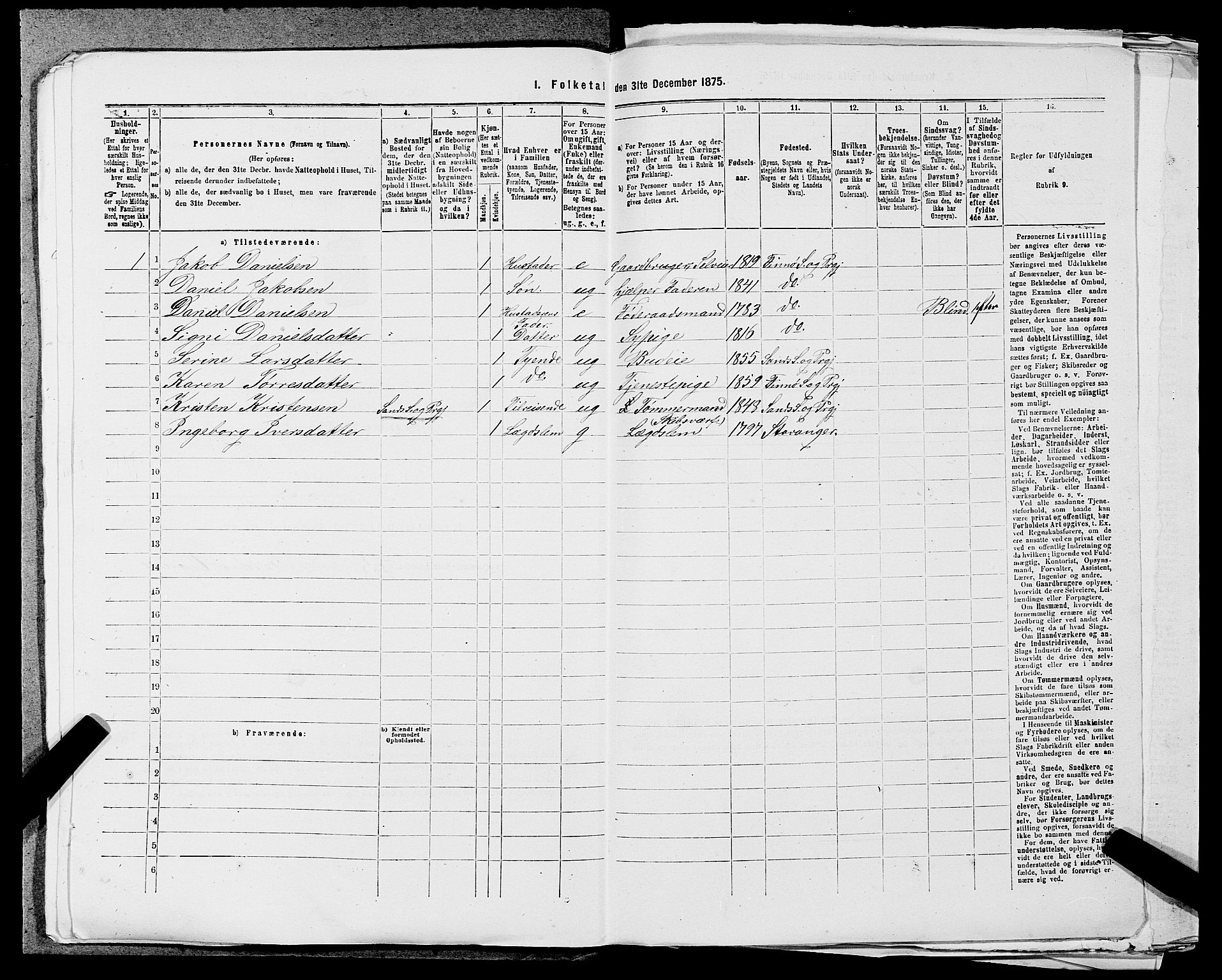 SAST, 1875 census for 1141P Finnøy, 1875, p. 459