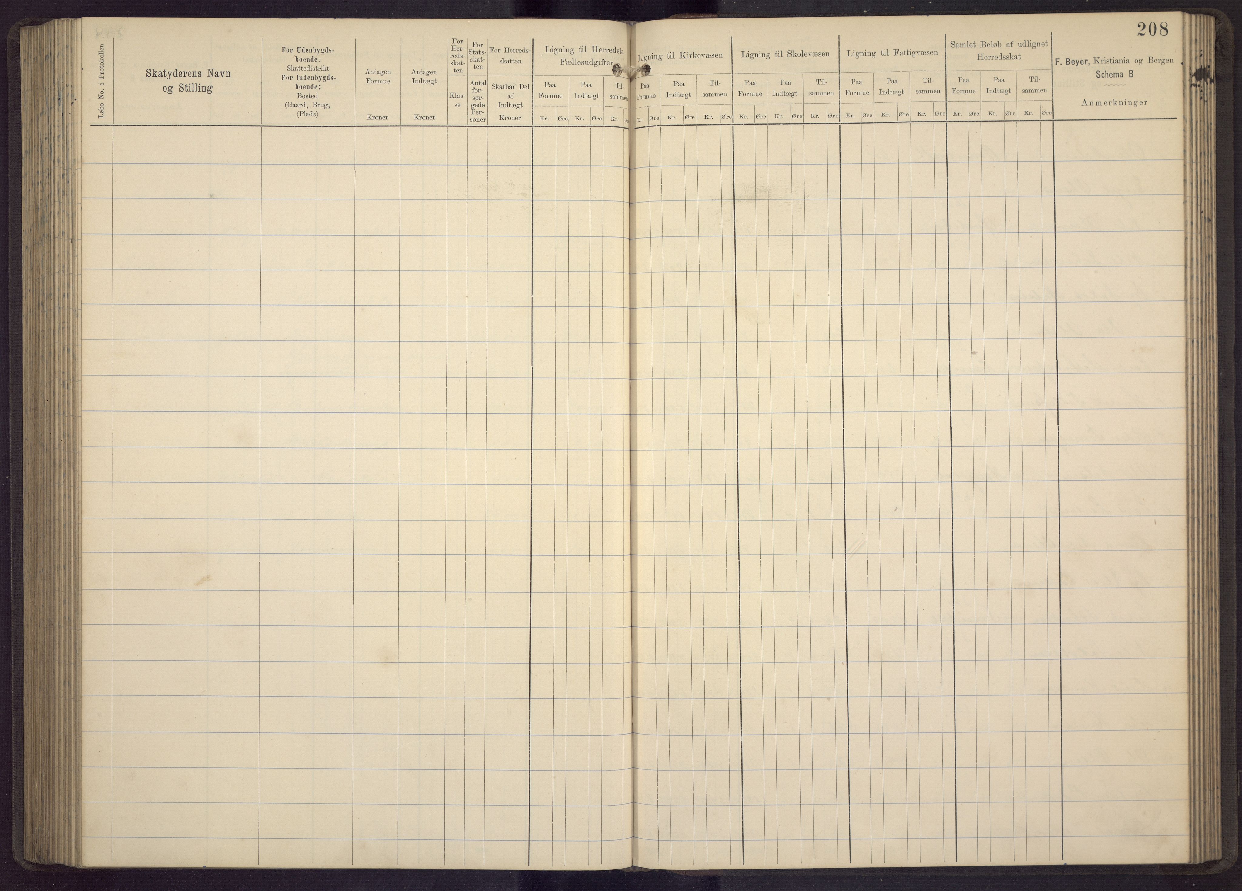 Fana kommune. Herredskassereren, BBA/A-0504/J/Jc/L0005: Skattelister/ligningsprotokoll, 1892-1896, p. 210