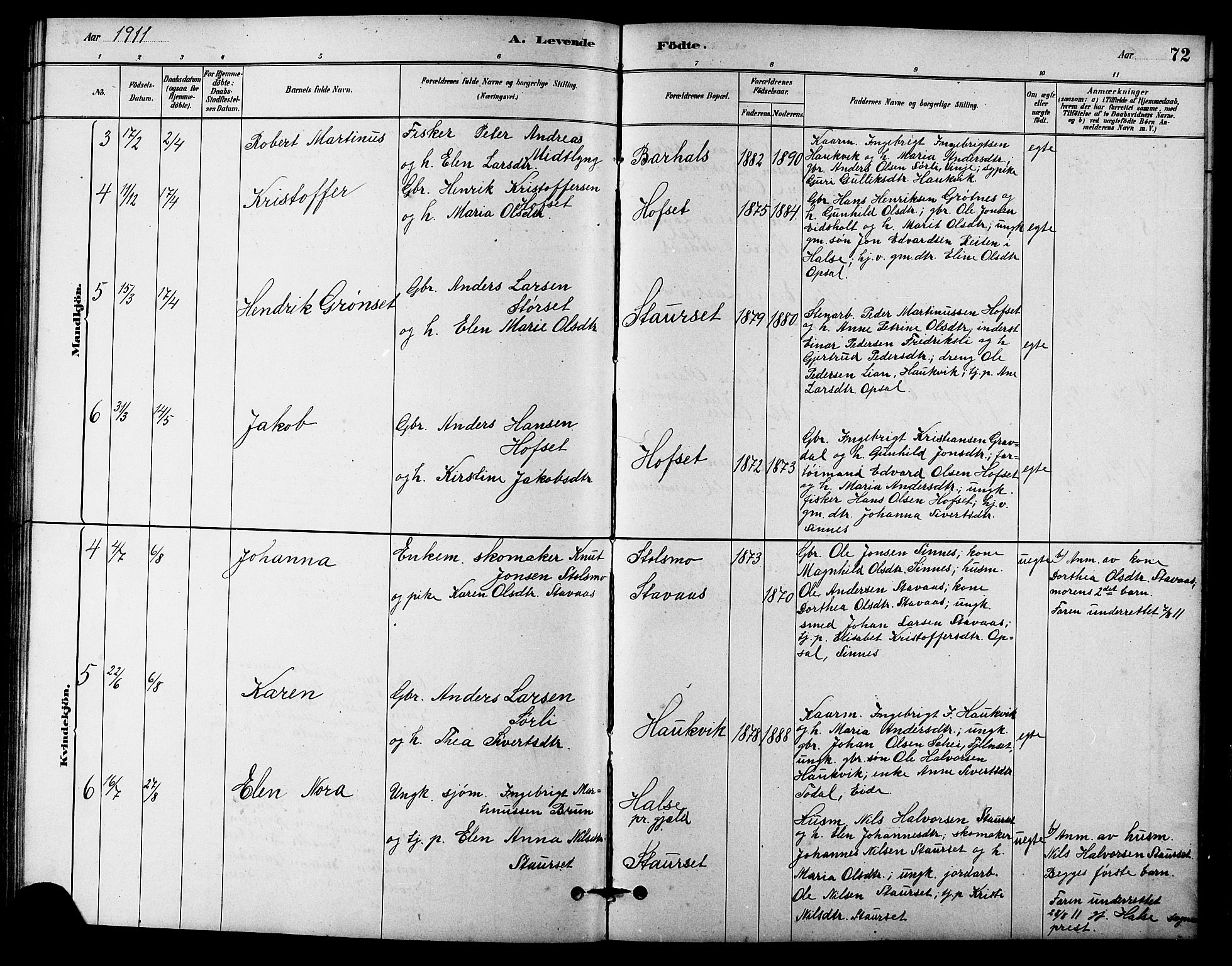 Ministerialprotokoller, klokkerbøker og fødselsregistre - Sør-Trøndelag, SAT/A-1456/631/L0514: Parish register (copy) no. 631C02, 1879-1912, p. 72