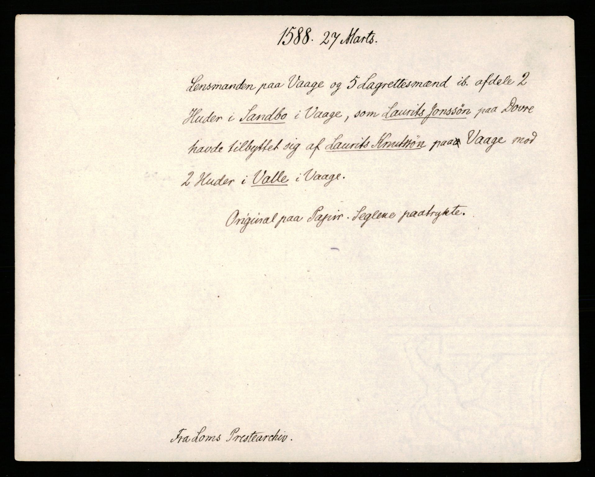 Riksarkivets diplomsamling, AV/RA-EA-5965/F35/F35b/L0003: Riksarkivets diplomer, seddelregister, 1583-1592, p. 263