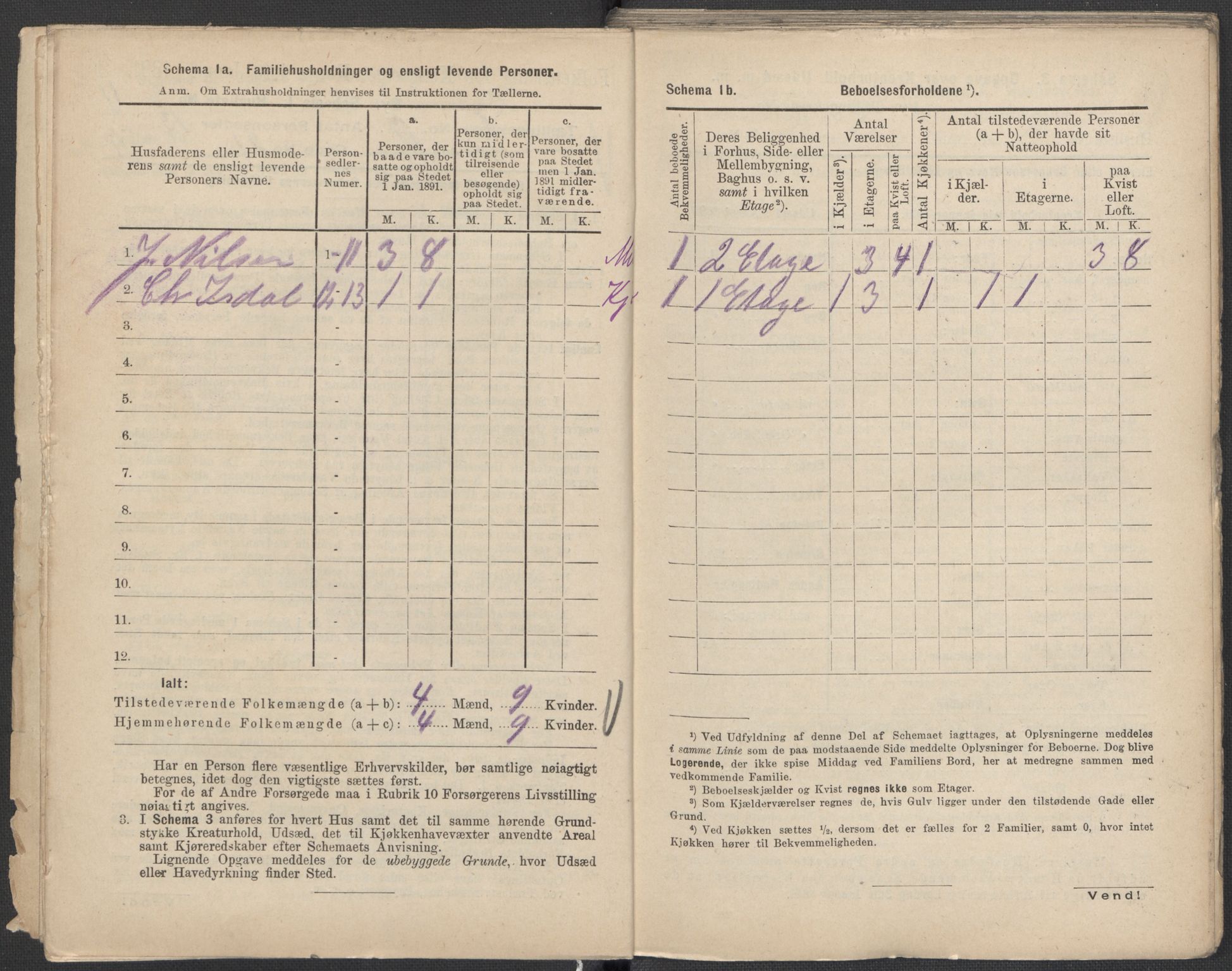 RA, 1891 Census for 1301 Bergen, 1891, p. 1497