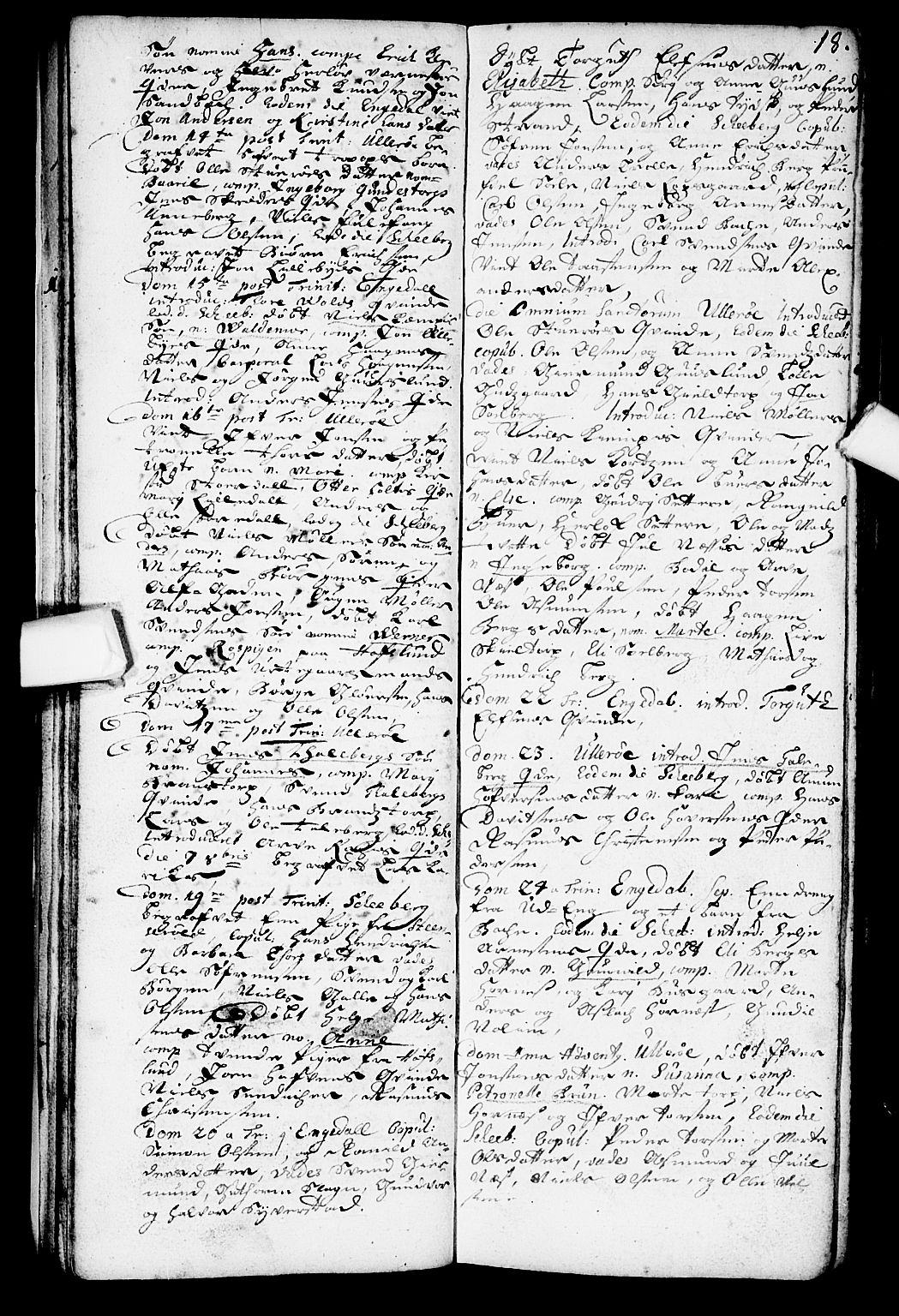 Skjeberg prestekontor Kirkebøker, AV/SAO-A-10923/F/Fa/L0001: Parish register (official) no. I 1, 1702-1725, p. 18