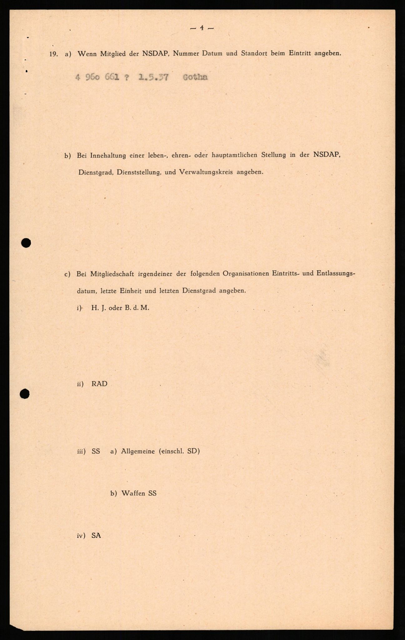 Forsvaret, Forsvarets overkommando II, AV/RA-RAFA-3915/D/Db/L0029: CI Questionaires. Tyske okkupasjonsstyrker i Norge. Tyskere., 1945-1946, p. 404