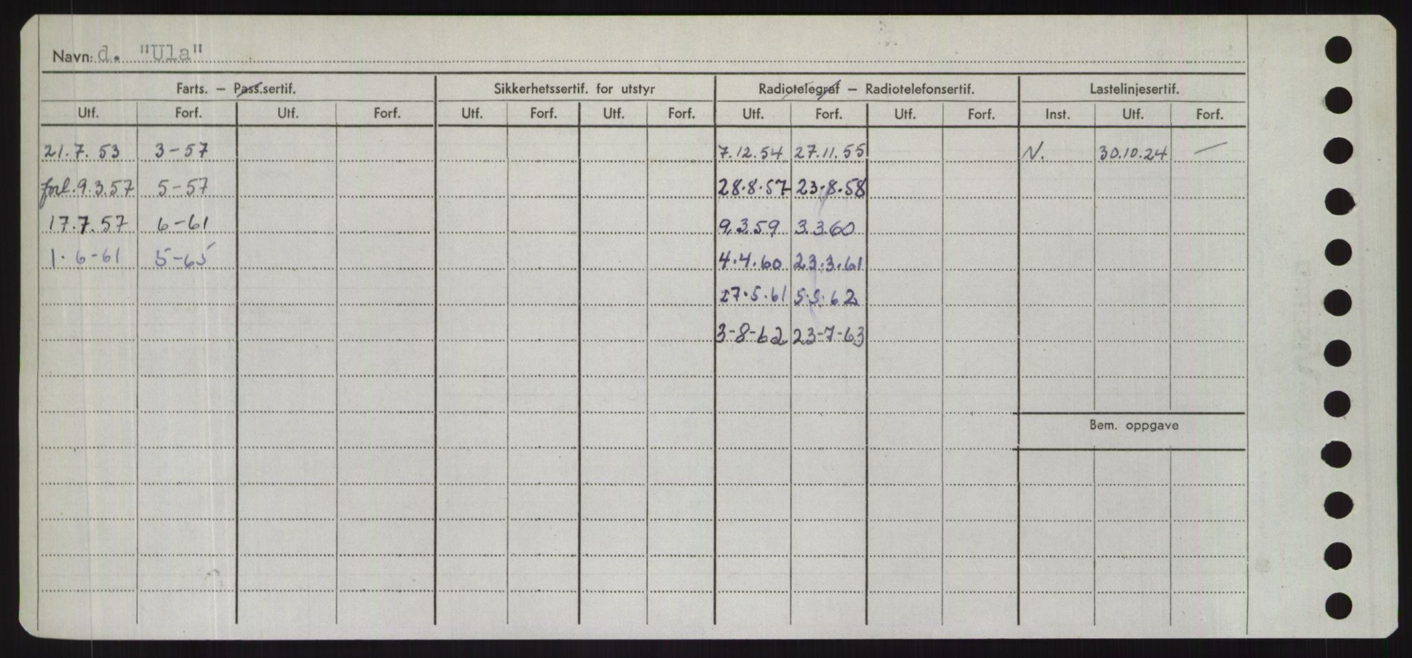 Sjøfartsdirektoratet med forløpere, Skipsmålingen, AV/RA-S-1627/H/Hd/L0040: Fartøy, U-Ve, p. 30