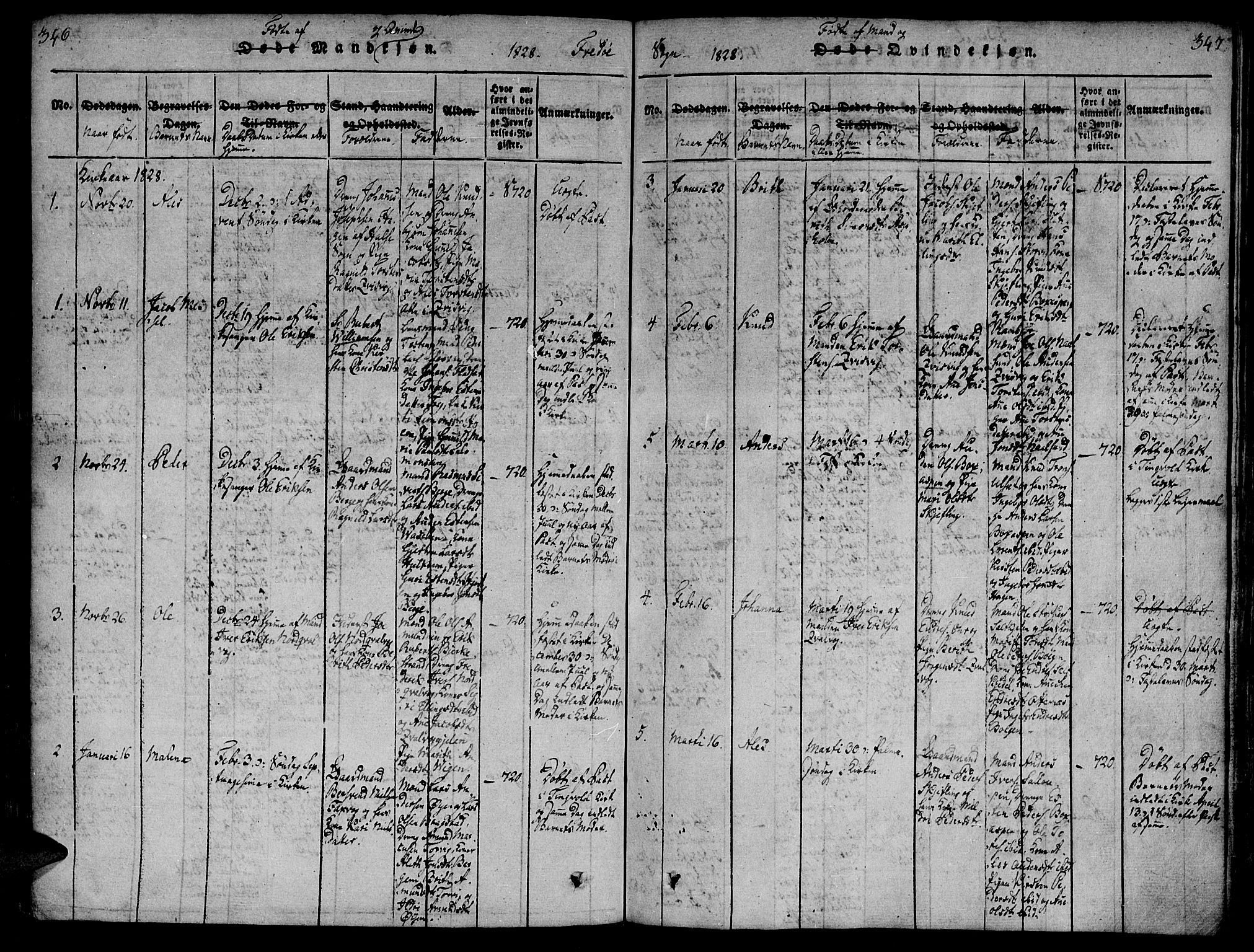 Ministerialprotokoller, klokkerbøker og fødselsregistre - Møre og Romsdal, AV/SAT-A-1454/586/L0982: Parish register (official) no. 586A08, 1819-1829, p. 346-347