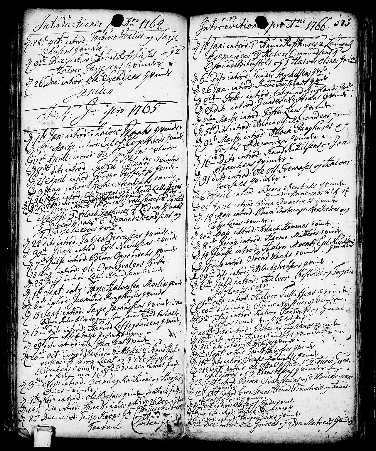 Vinje kirkebøker, SAKO/A-312/F/Fa/L0001: Parish register (official) no. I 1, 1717-1766, p. 175