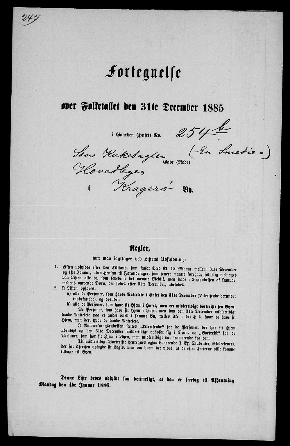 SAKO, 1885 census for 0801 Kragerø, 1885, p. 1519