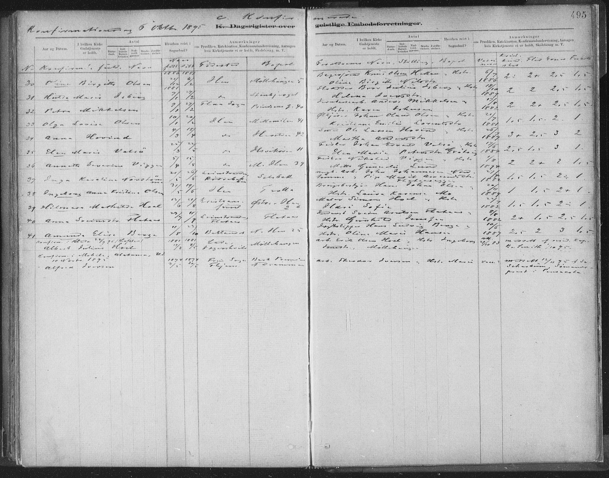 Ministerialprotokoller, klokkerbøker og fødselsregistre - Sør-Trøndelag, AV/SAT-A-1456/603/L0163: Parish register (official) no. 603A02, 1879-1895, p. 495