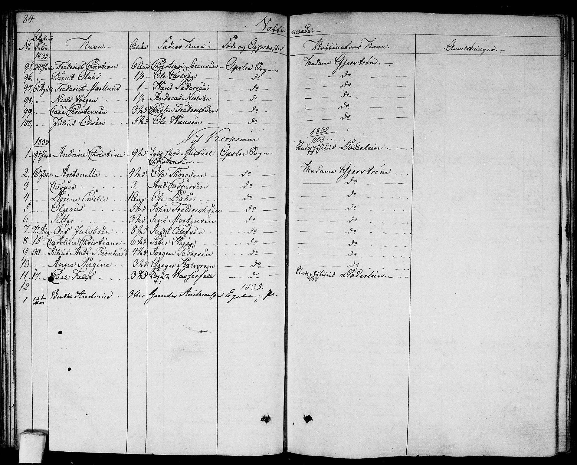 Aker prestekontor kirkebøker, AV/SAO-A-10861/F/L0016: Parish register (official) no. 16, 1827-1841, p. 84