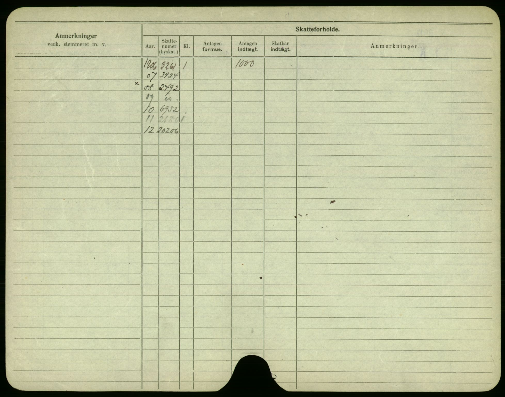 Oslo folkeregister, Registerkort, AV/SAO-A-11715/F/Fa/Fac/L0002: Menn, 1906-1914, p. 107b